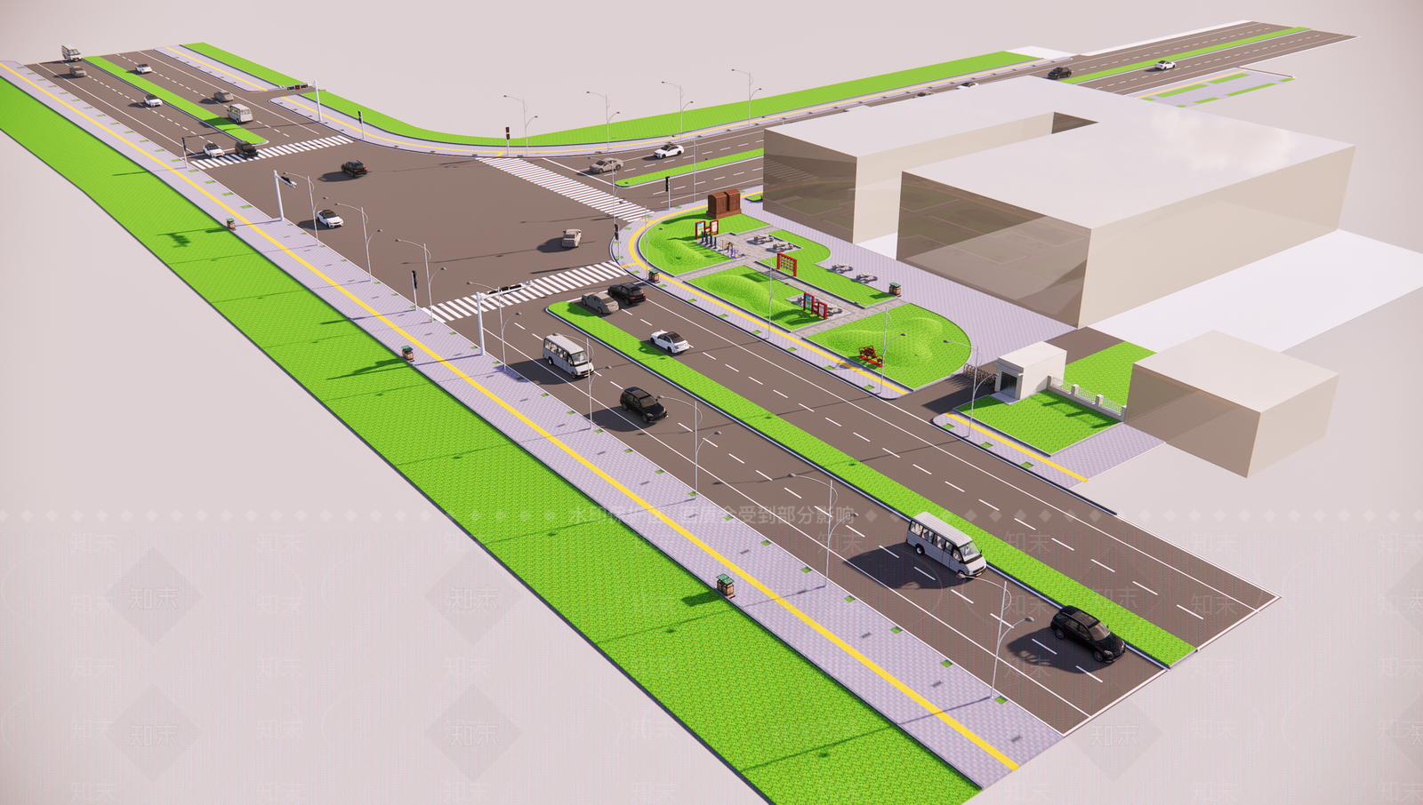现代道路SU模型下载【ID:1149988298】