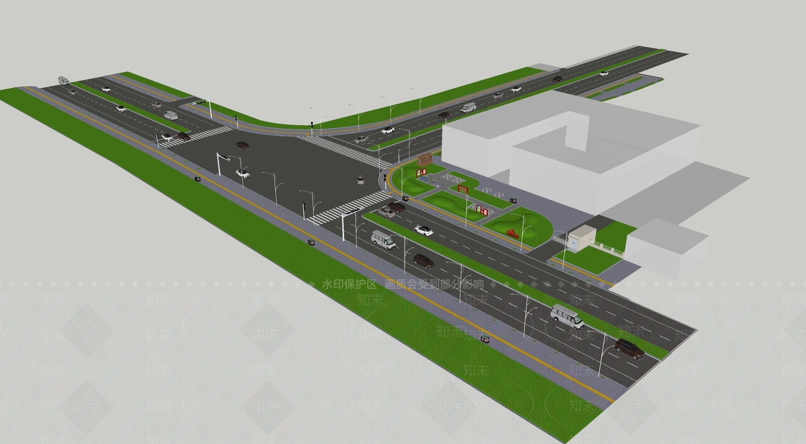 现代道路SU模型下载【ID:1149988298】