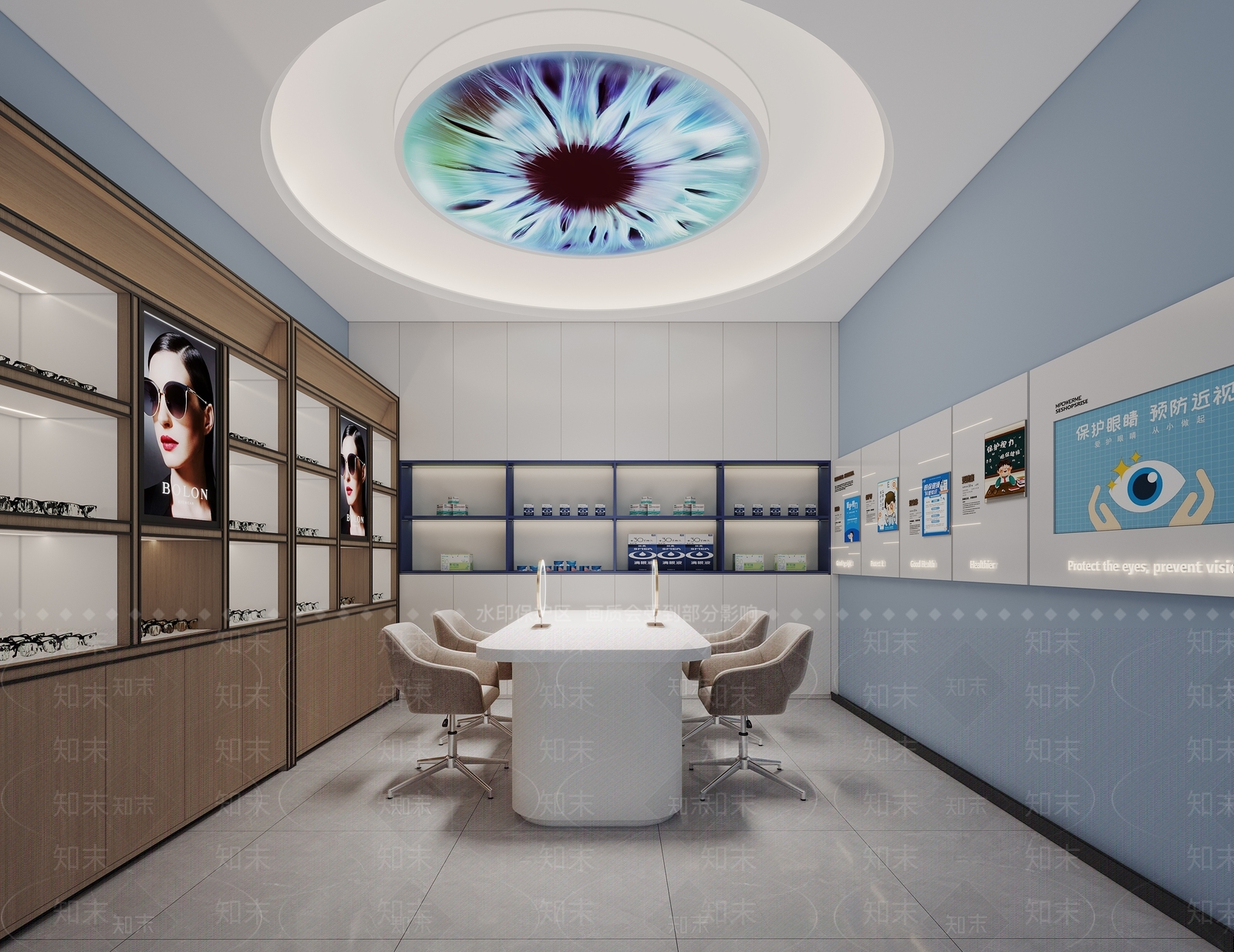 眼科医院眼镜店佩戴室3D模型下载【ID:1149989869】