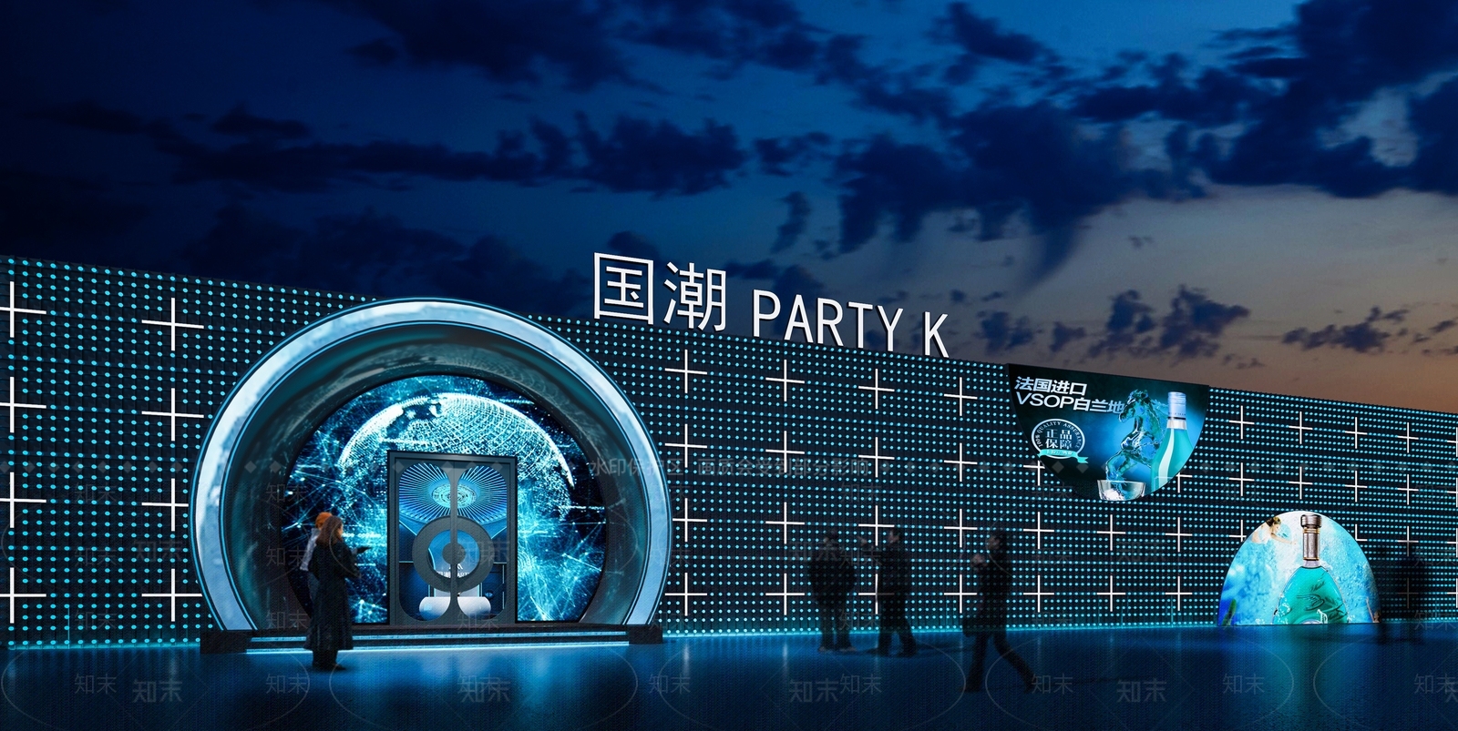 现代酒吧KTV外观3D模型下载【ID:1149990190】