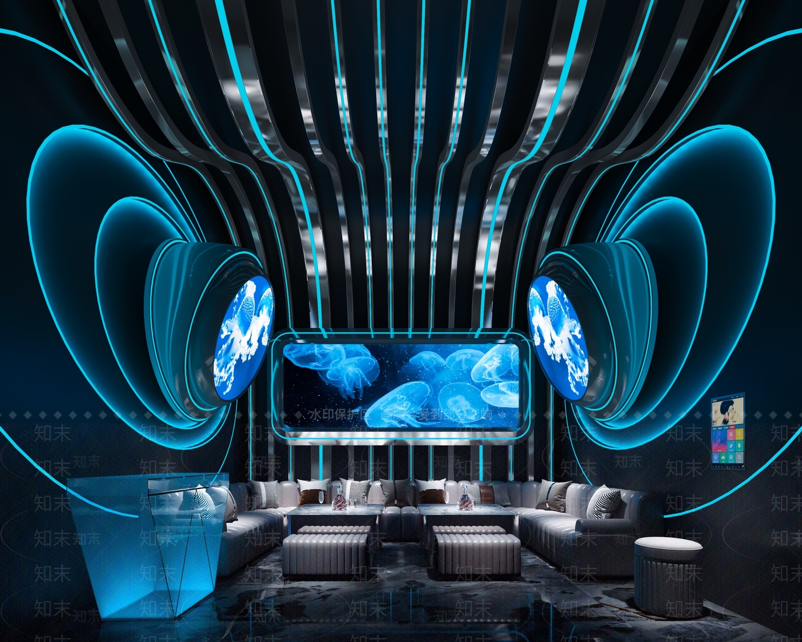 现代酒吧KTV包房3D模型下载【ID:1149990464】