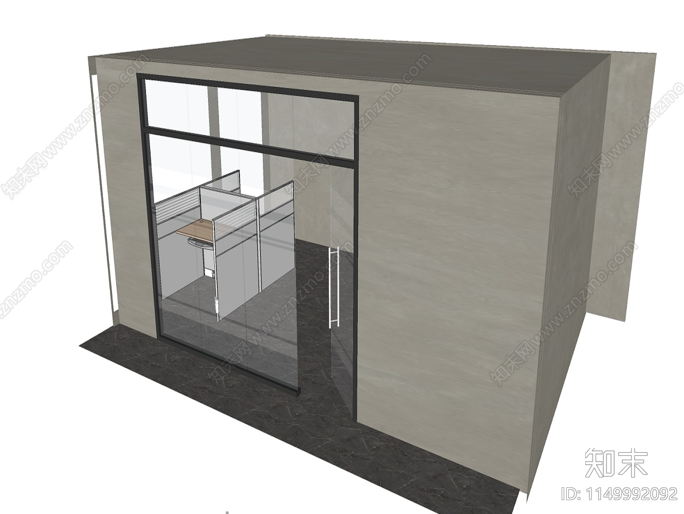 现代公共办公区SU模型下载【ID:1149992092】