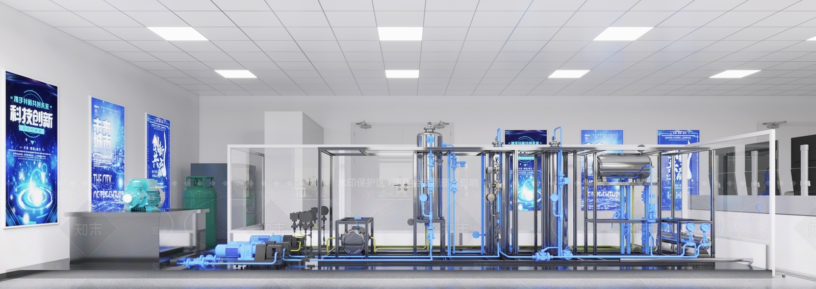 机械零件展厅3D模型下载【ID:1149998255】