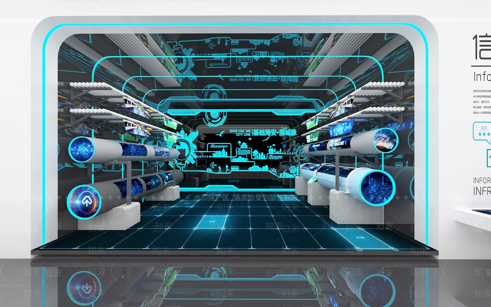 基础设施建设地下管道场景复原展厅3D模型下载【ID:1149999708】