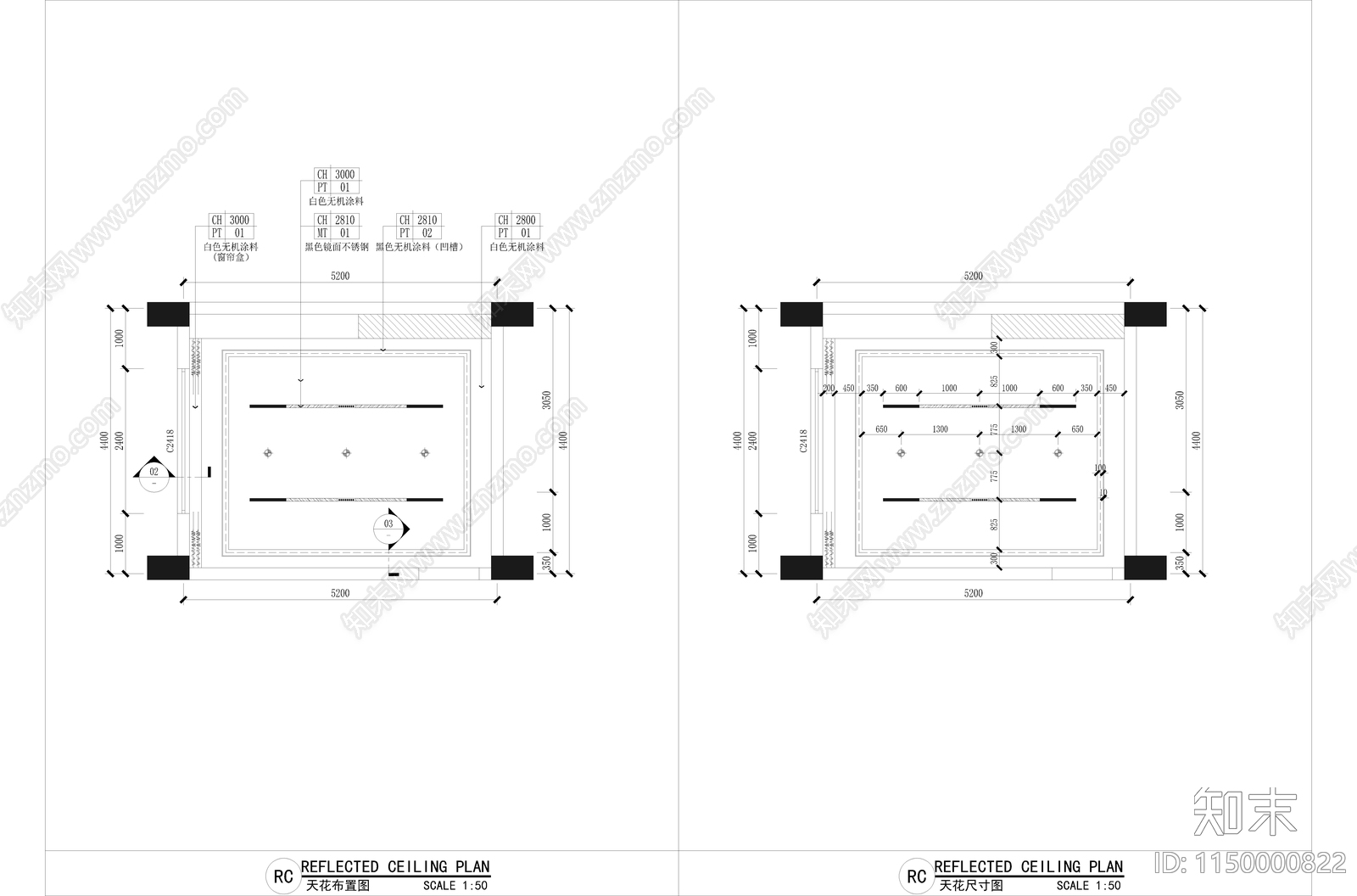 总经理办公室室内cad施工图下载【ID:1150000822】