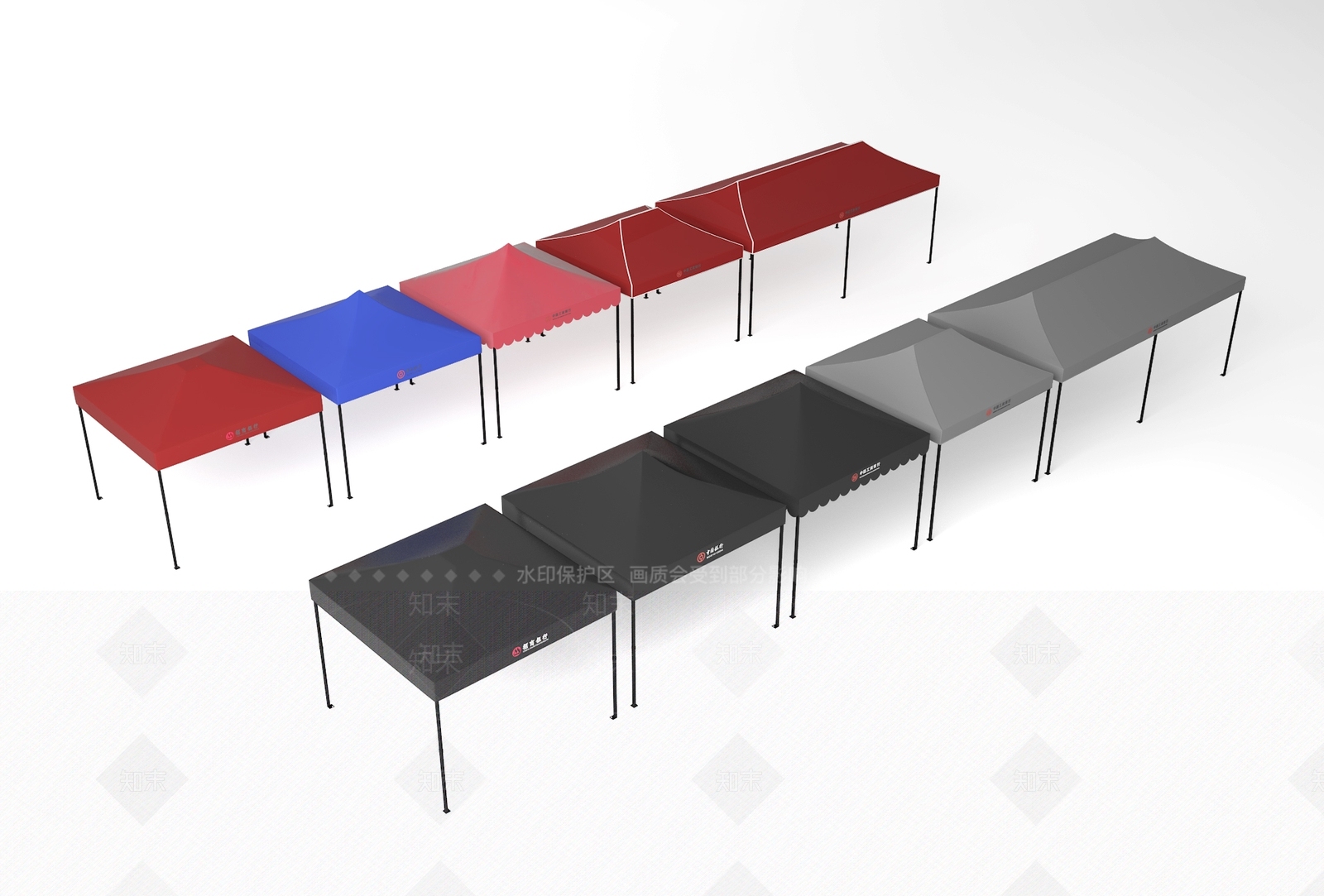 现代遮阳棚SU模型下载【ID:1150001465】