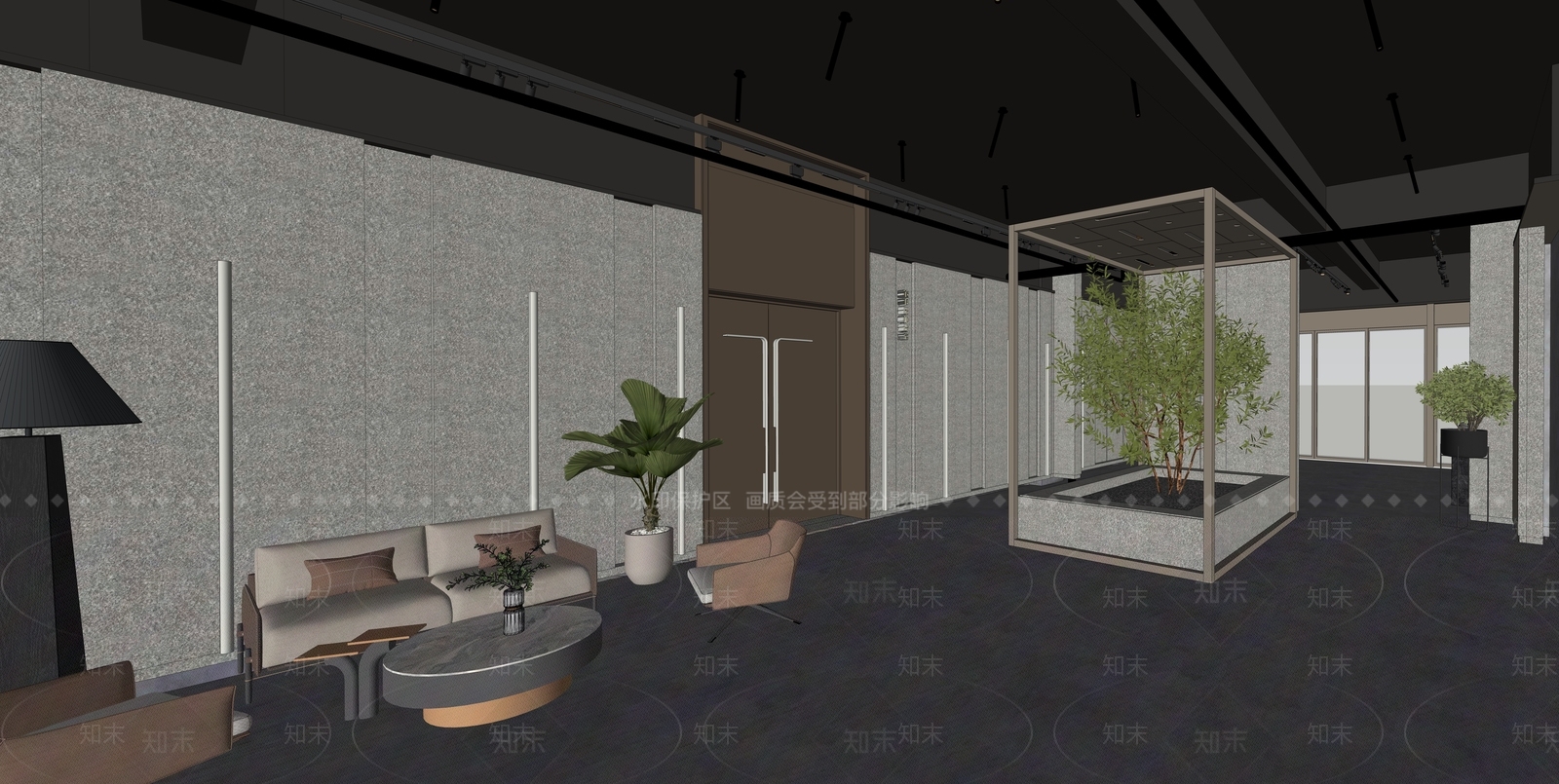 现代公司大堂SU模型下载【ID:1150001782】