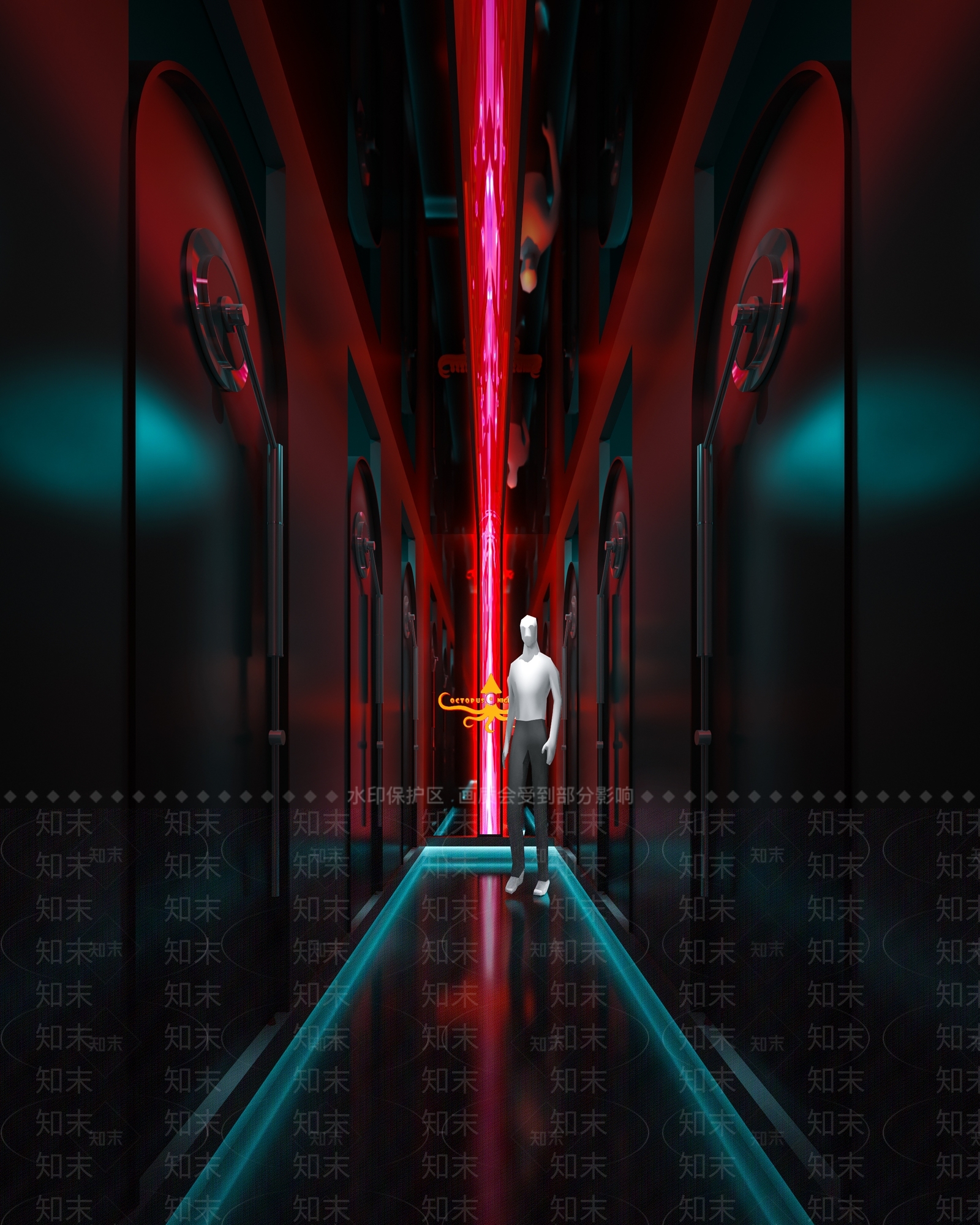 现代酒吧KTV走廊3D模型下载【ID:1150006159】