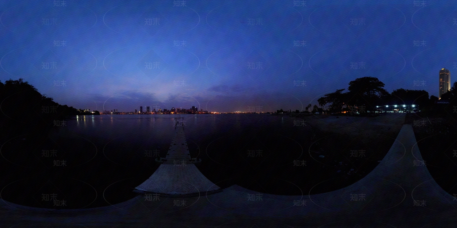 hdr滨江夜景天空贴图下载【ID:1150012274】