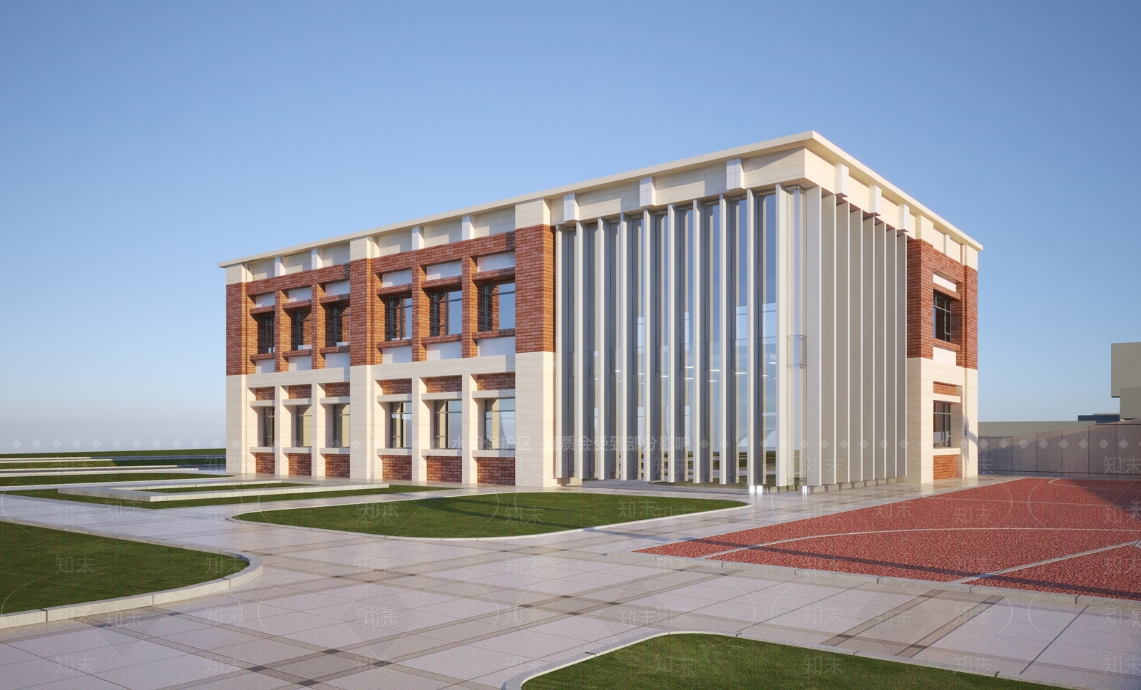 现代食堂餐厅建筑外观3D模型下载【ID:1150014459】