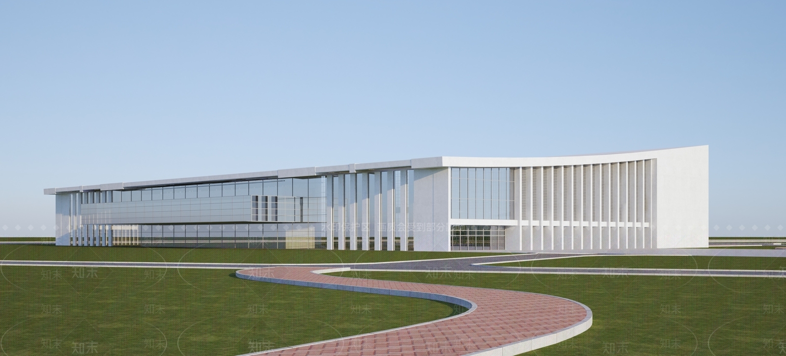 现代工业厂房建筑3D模型下载【ID:1150016866】