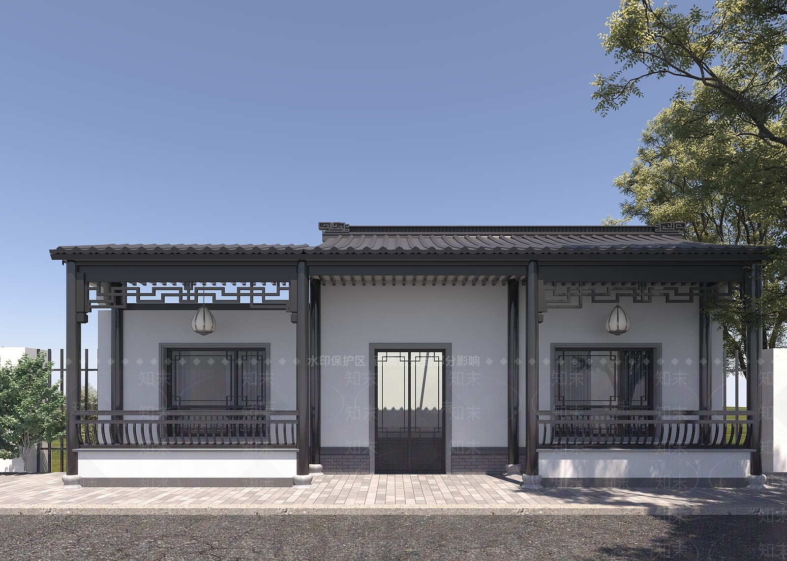中式古建筑3D模型下载【ID:1150083143】