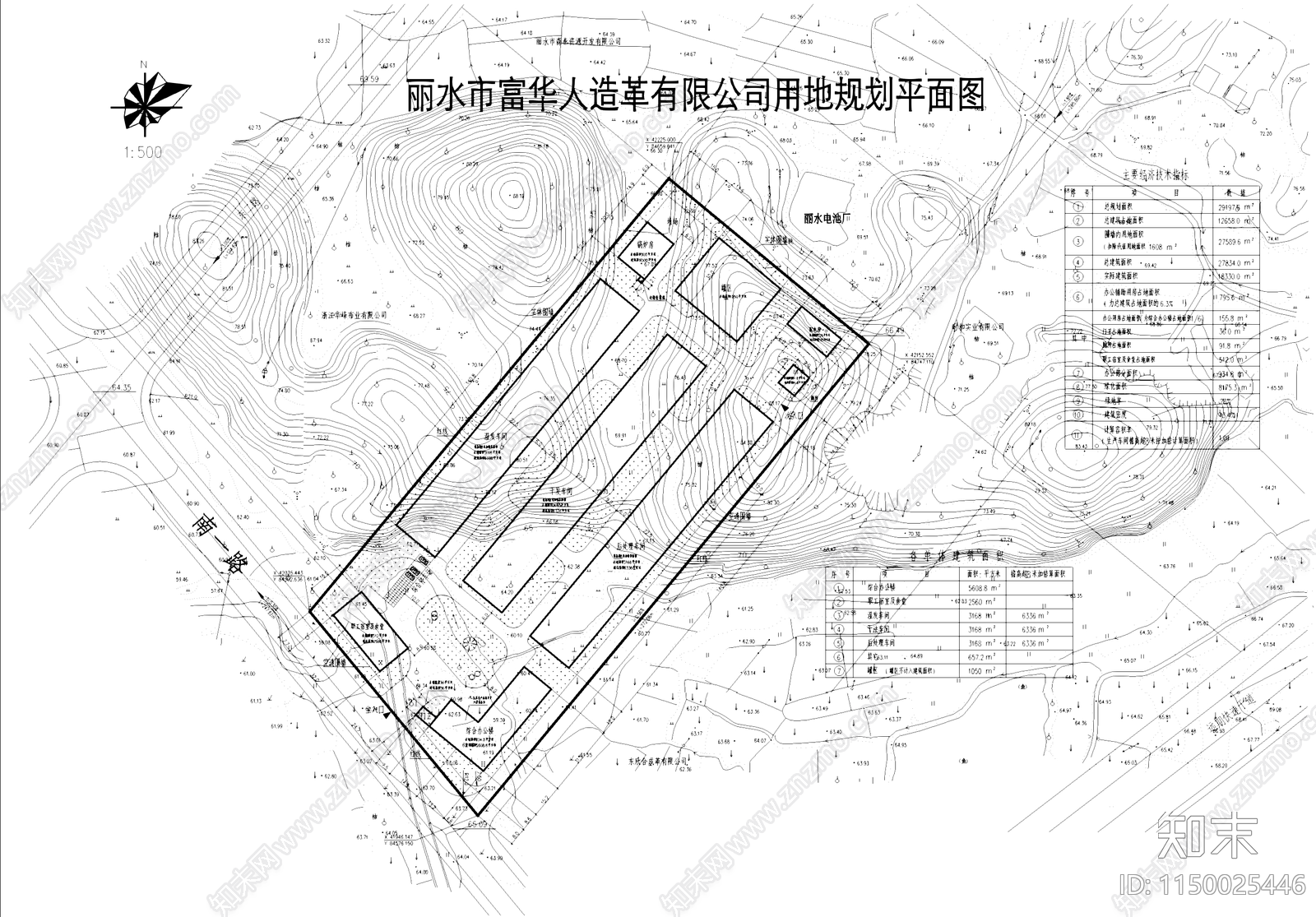 人造革工业产业园厂房建筑规划结构CAD施工图施工图下载【ID:1150025446】