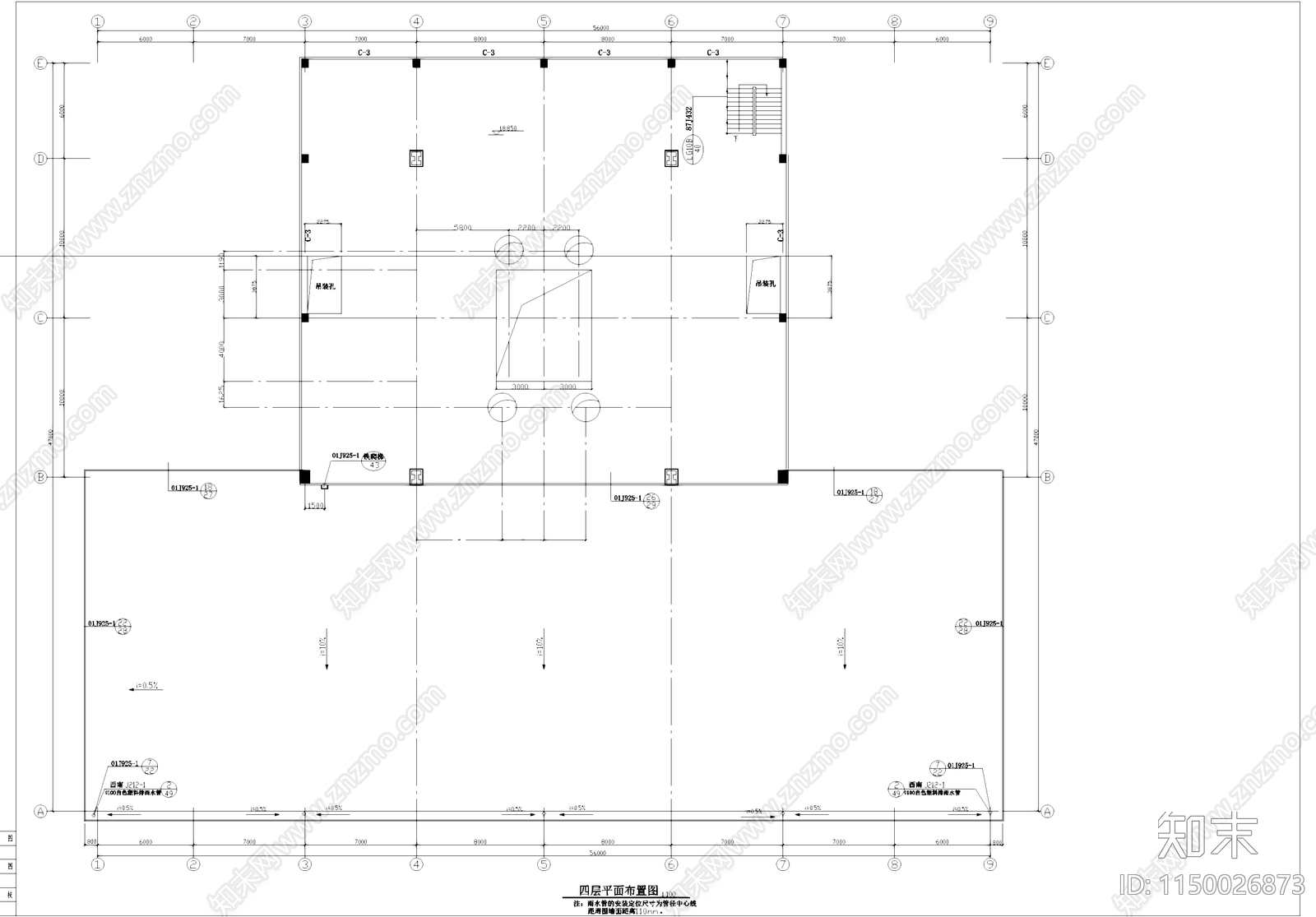 大型工厂车间厂房工业建筑cad施工图下载【ID:1150026873】