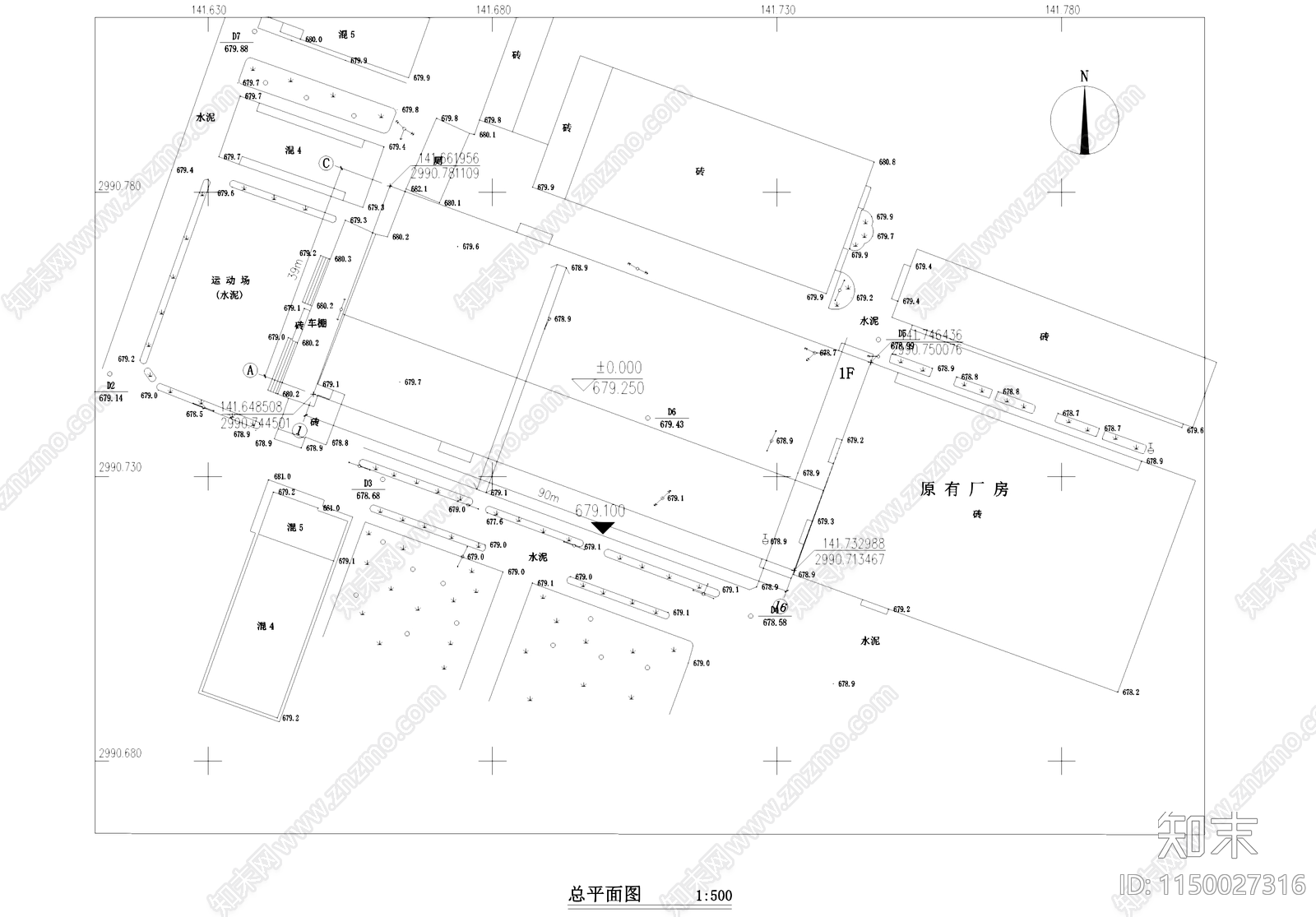 单层钢结构车间厂房工业建筑cad施工图下载【ID:1150027316】