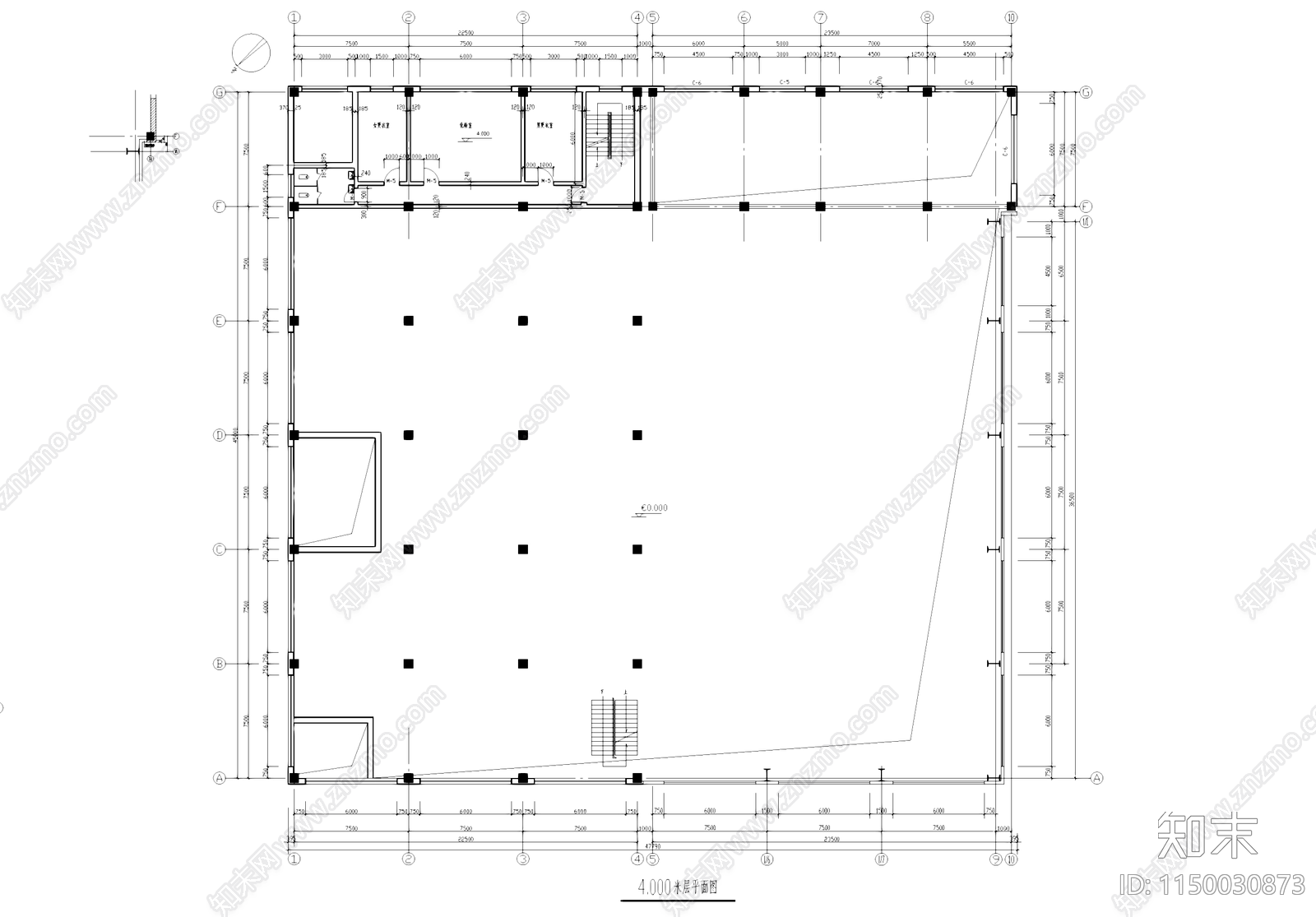 糖化车间厂房工业建筑施工图下载【ID:1150030873】