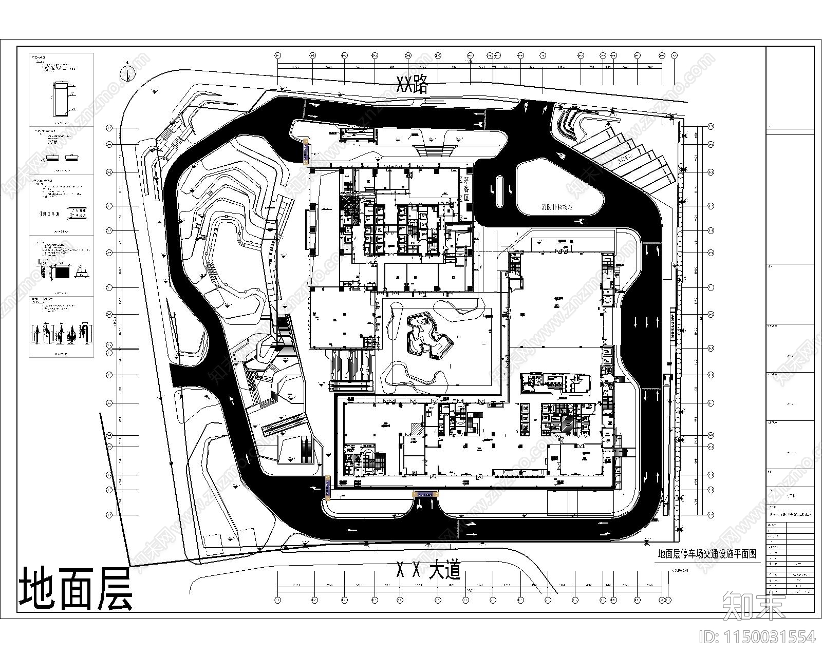 地下停车场室内cad施工图下载【ID:1150031554】