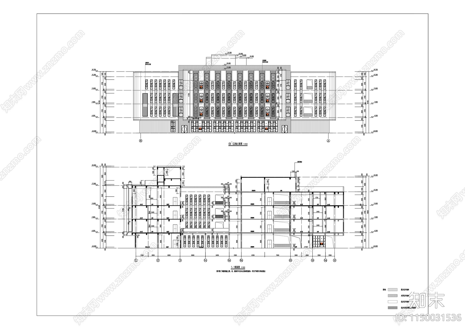 图书馆改造工程建筑cad施工图下载【ID:1150031536】