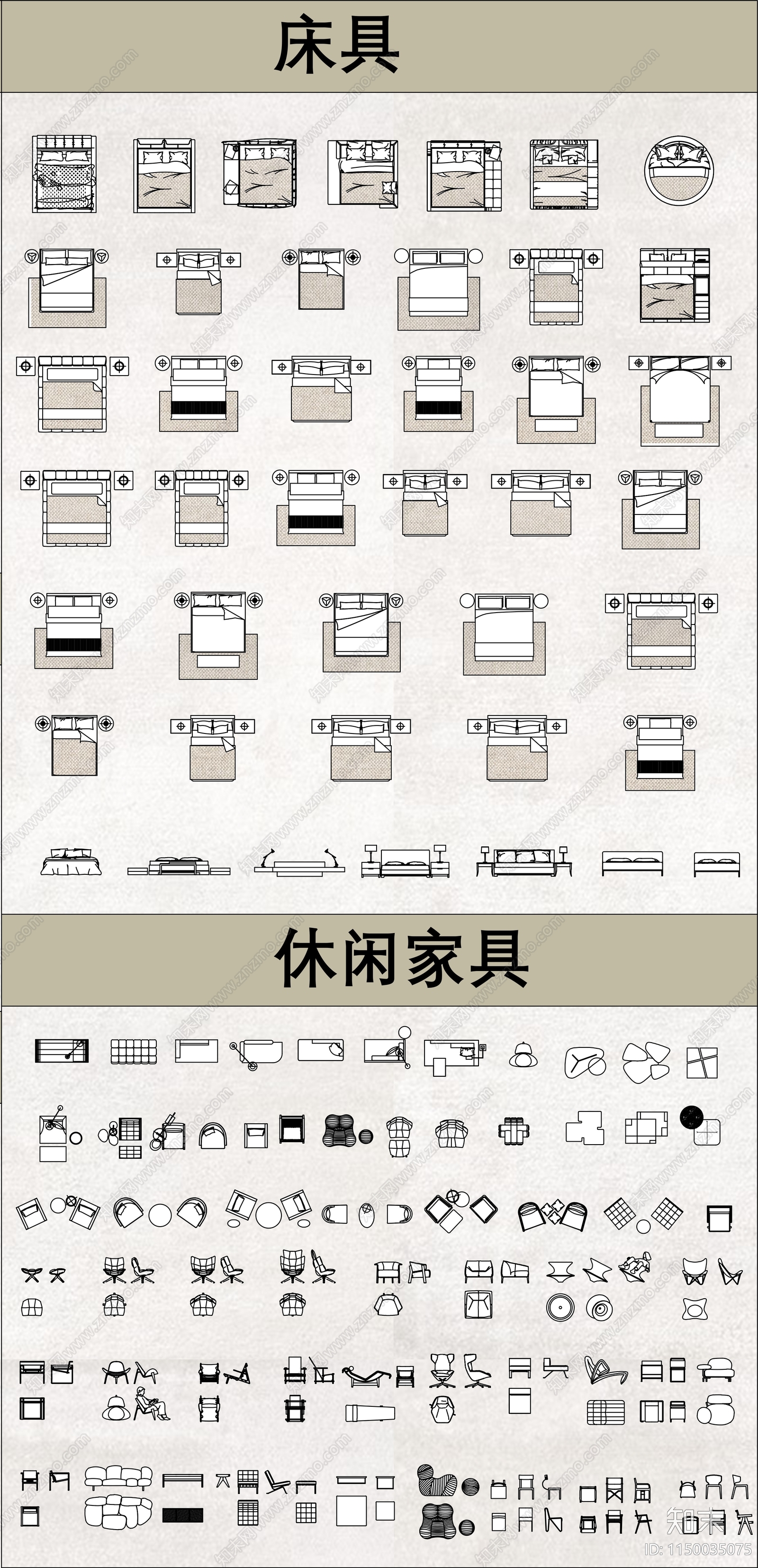 最新家装厨卫家具动态图块施工图下载【ID:1150035075】