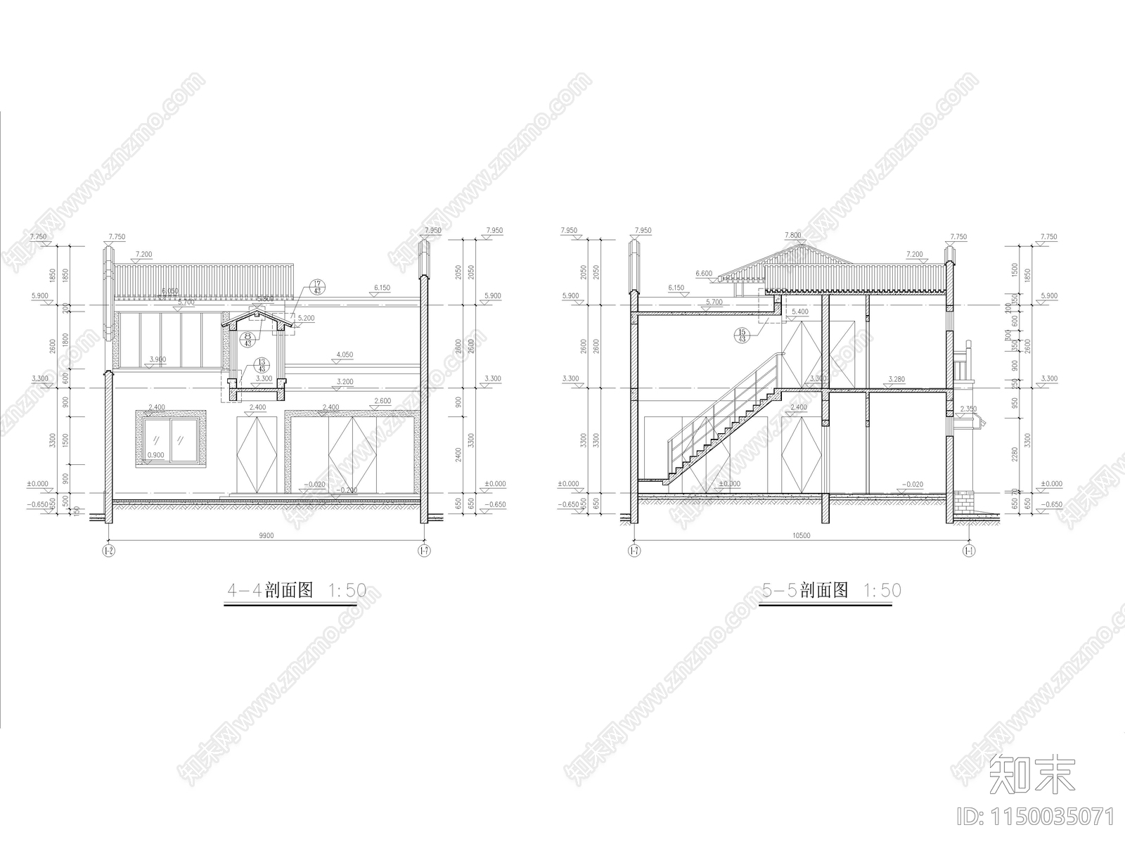 北京四合院建筑cad施工图下载【ID:1150035071】