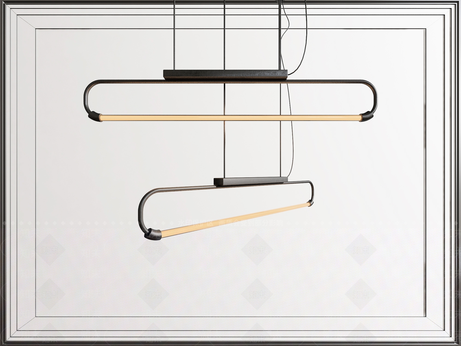 现代办公室吊灯3D模型下载【ID:1150035674】