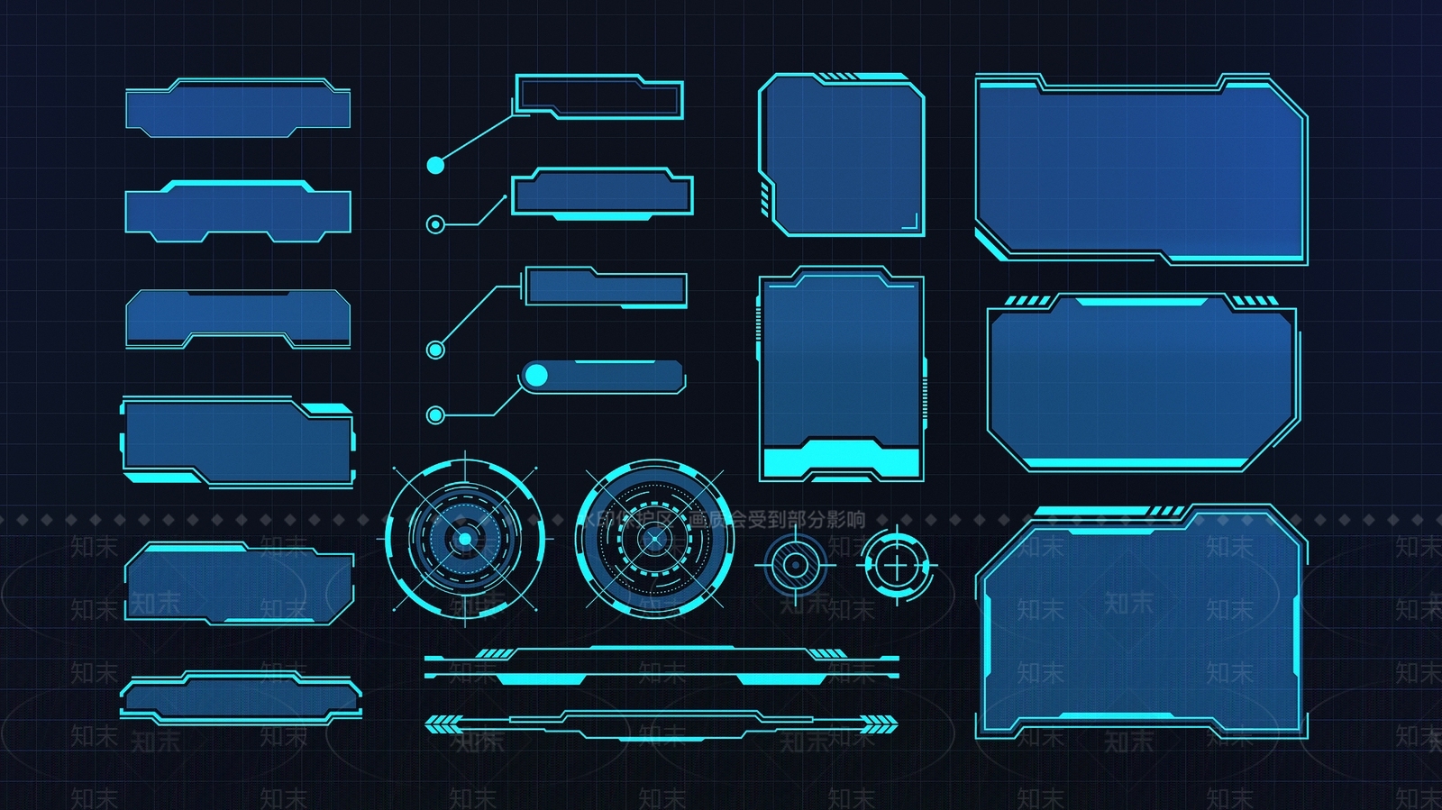 现代科技元素墙饰3D模型下载【ID:1150036343】