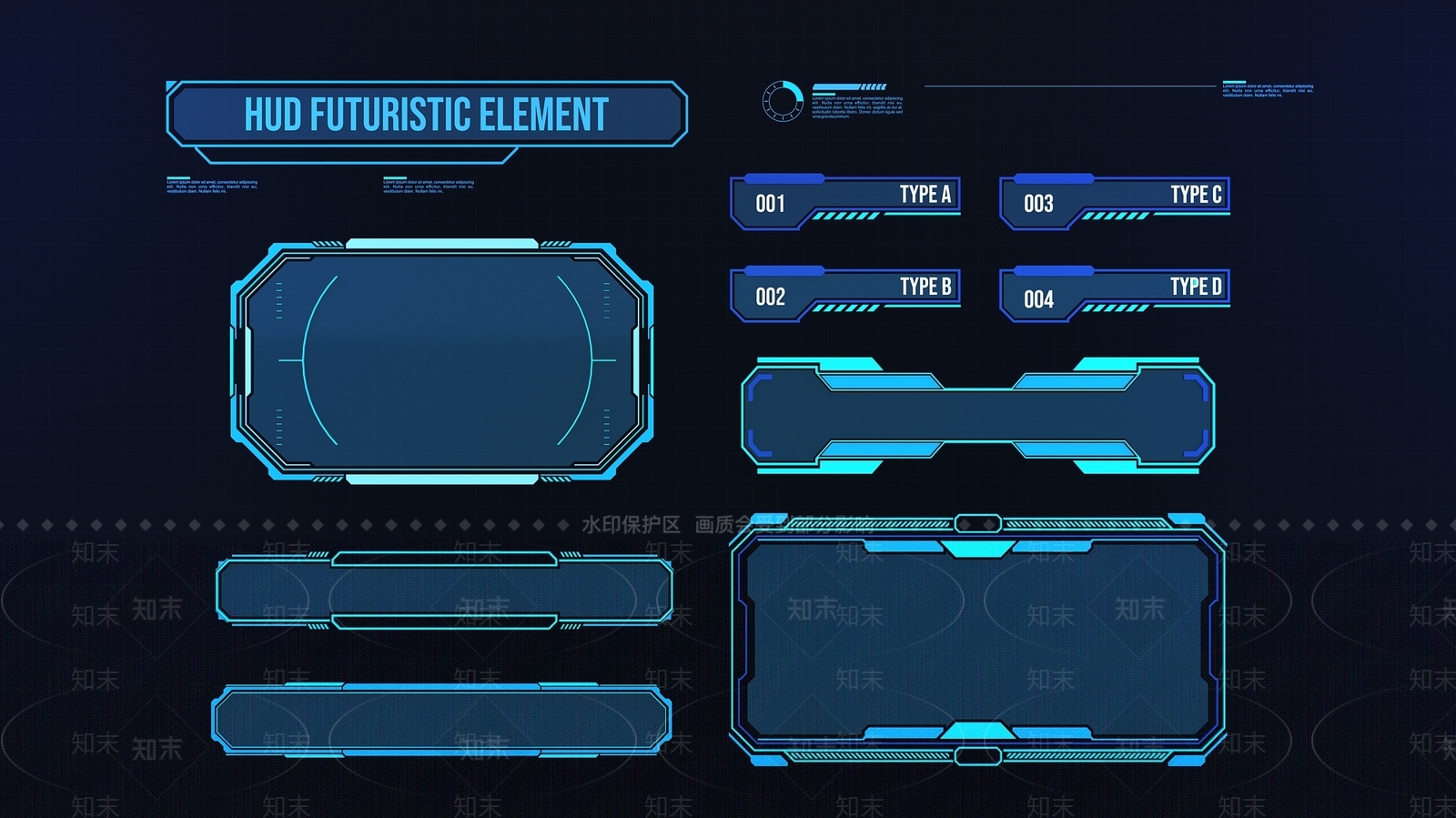 现代科技元素墙饰3D模型下载【ID:1150036680】