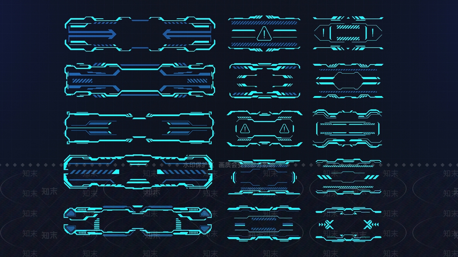 现代科技元素墙饰3D模型下载【ID:1150036901】