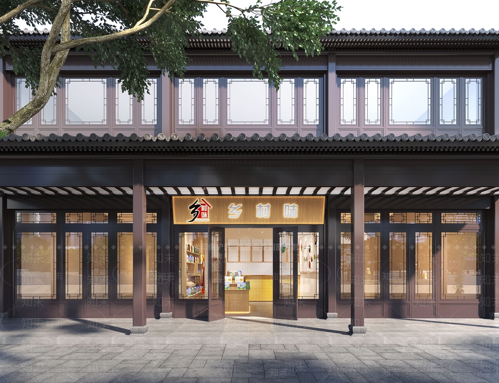 新中式特产店面3D模型下载【ID:1150040376】