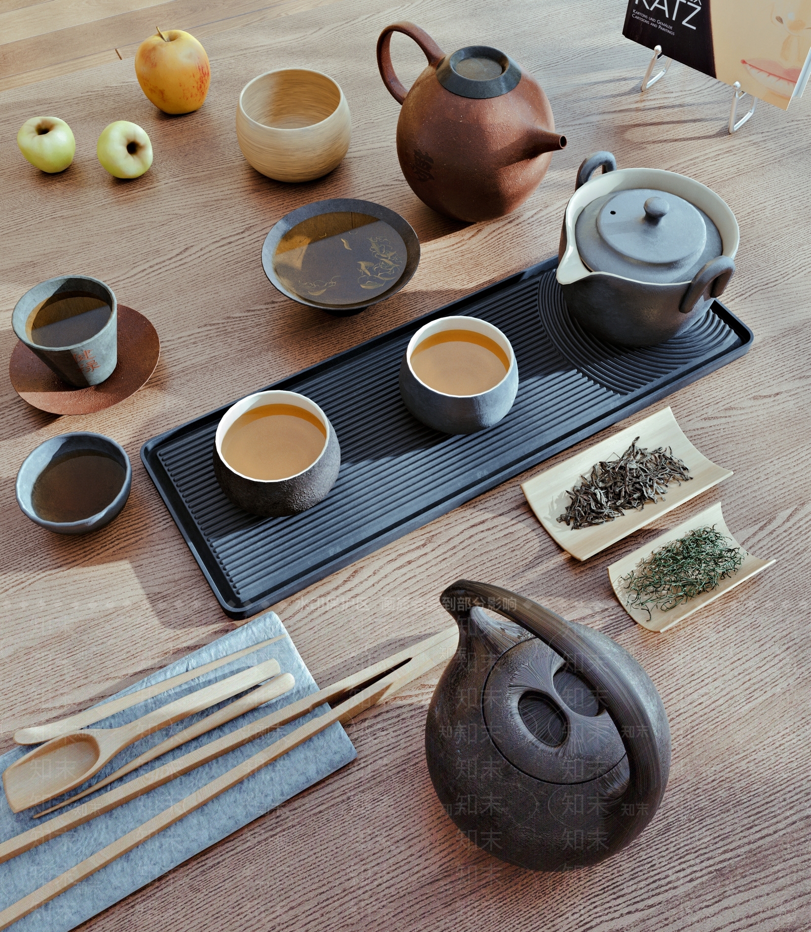 中式茶具3D模型下载【ID:1150042206】