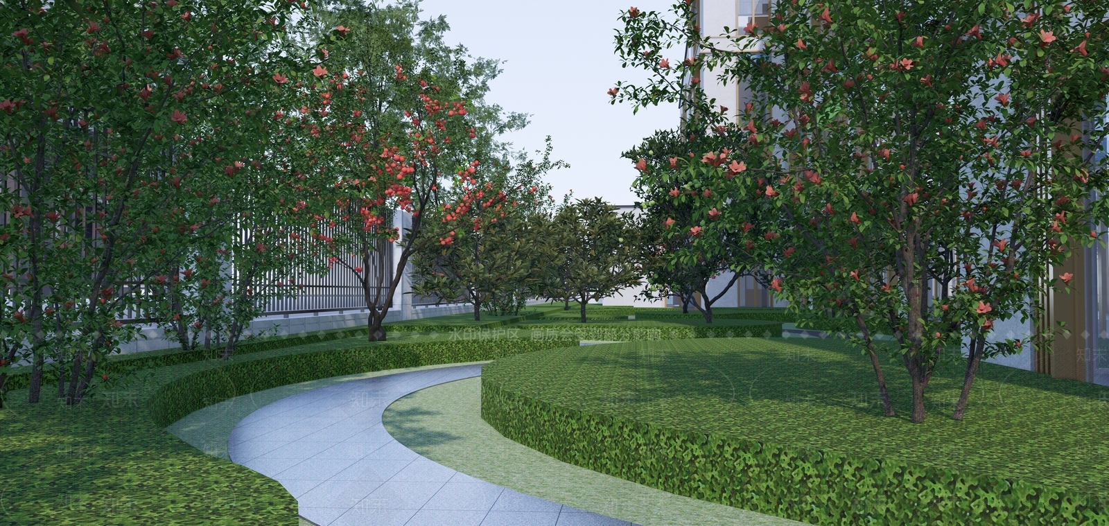 现代幼儿园景观SU模型下载【ID:1150089837】