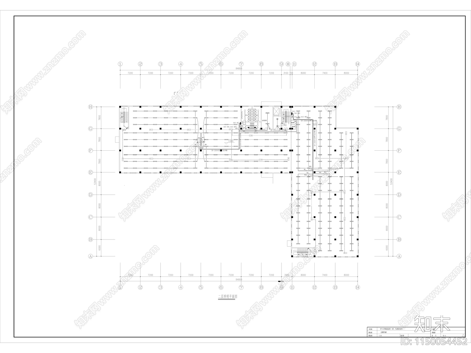 三套厂房建筑电气详图cad施工图下载【ID:1150054452】