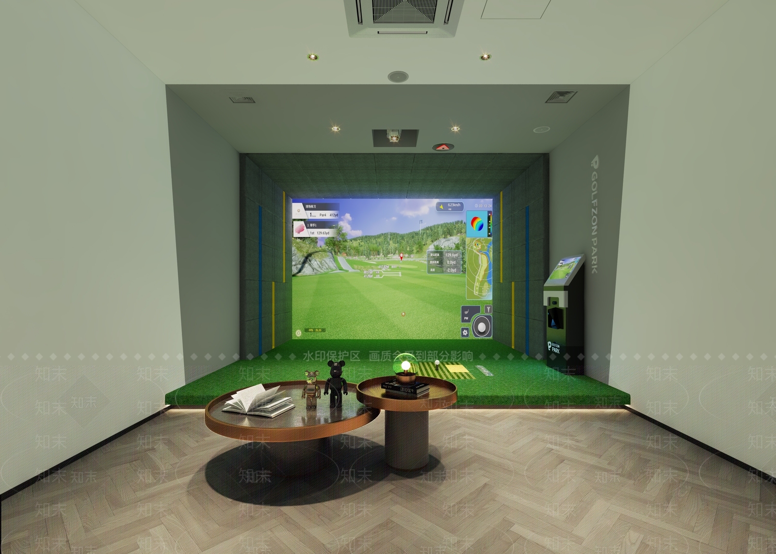 现代高尔夫球室3D模型下载【ID:1150055095】