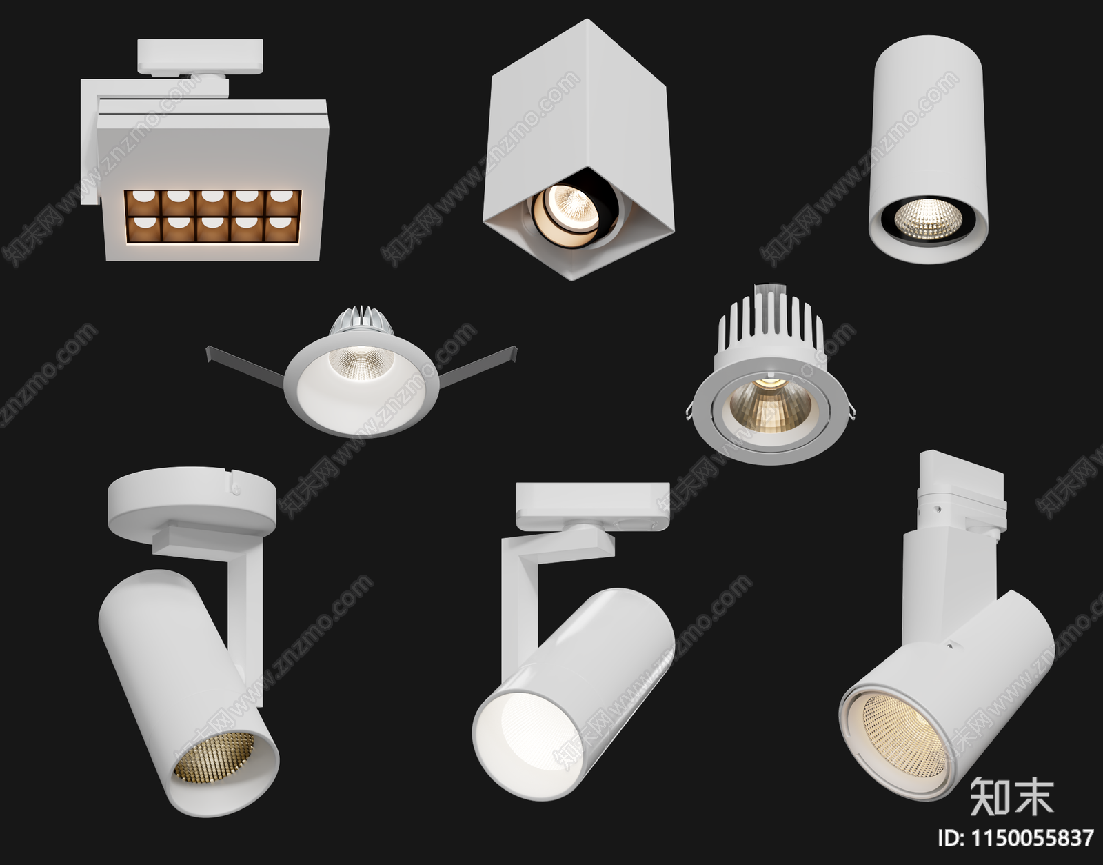 筒灯3D模型下载【ID:1150055837】