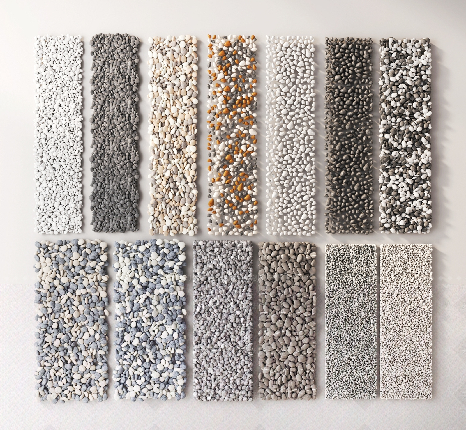 现代景观鹅卵石3D模型下载【ID:1150058480】