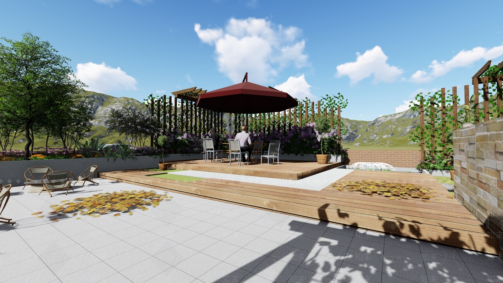 现代居家庭院3D模型下载【ID:1150059582】