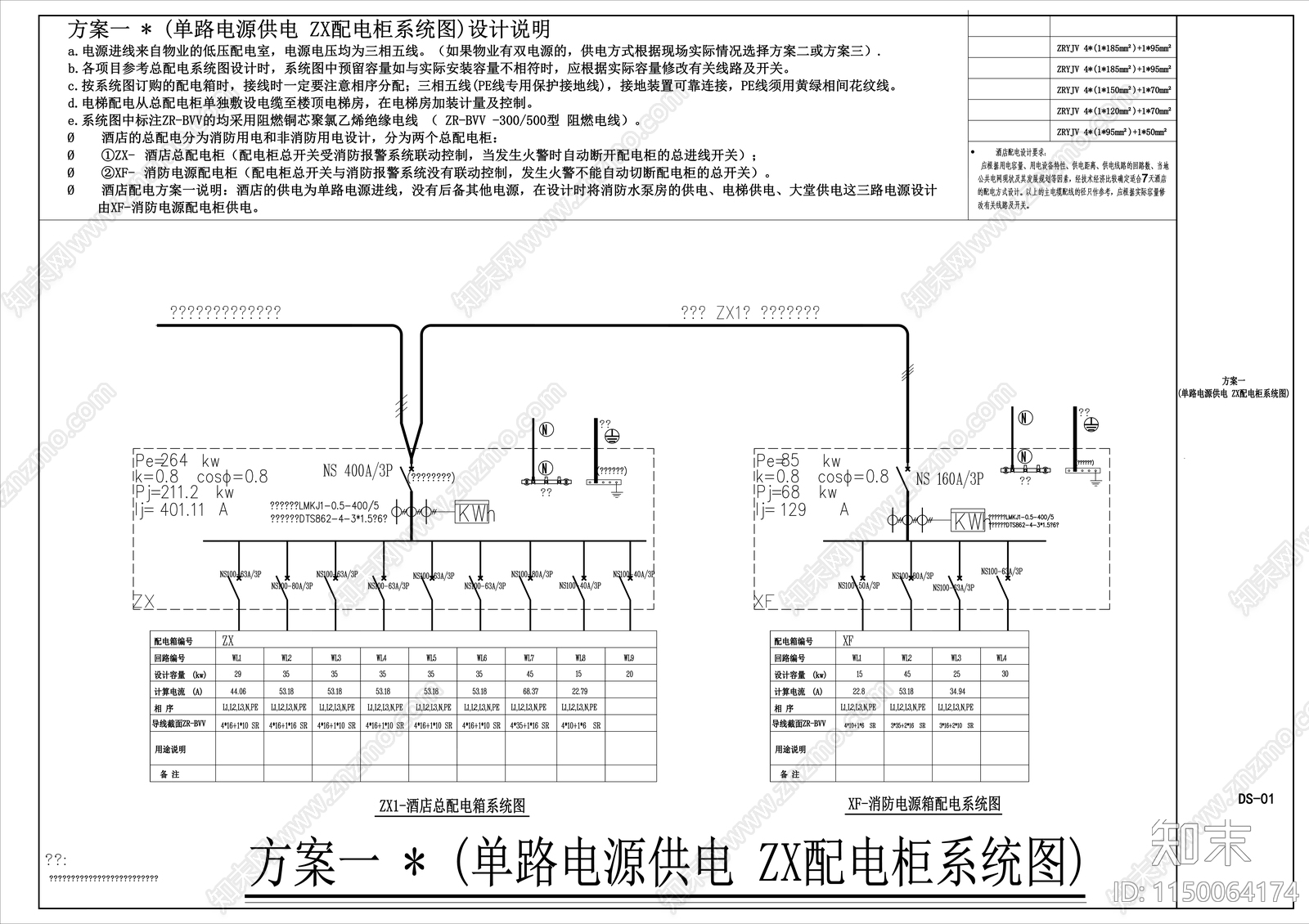 酒店电气系统cad施工图下载【ID:1150064174】