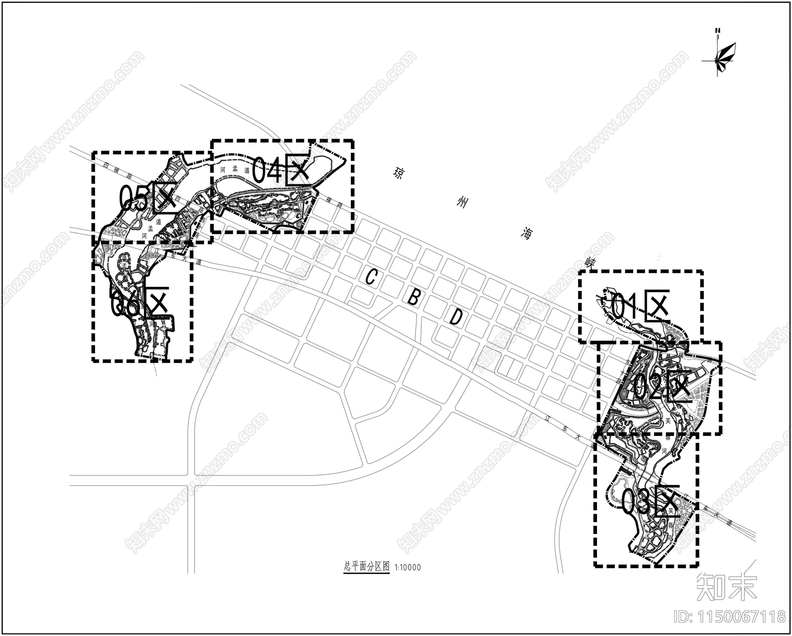 湿地公园景观cad施工图下载【ID:1150067118】