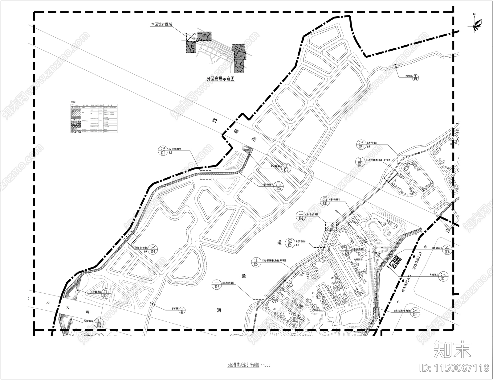 湿地公园景观cad施工图下载【ID:1150067118】