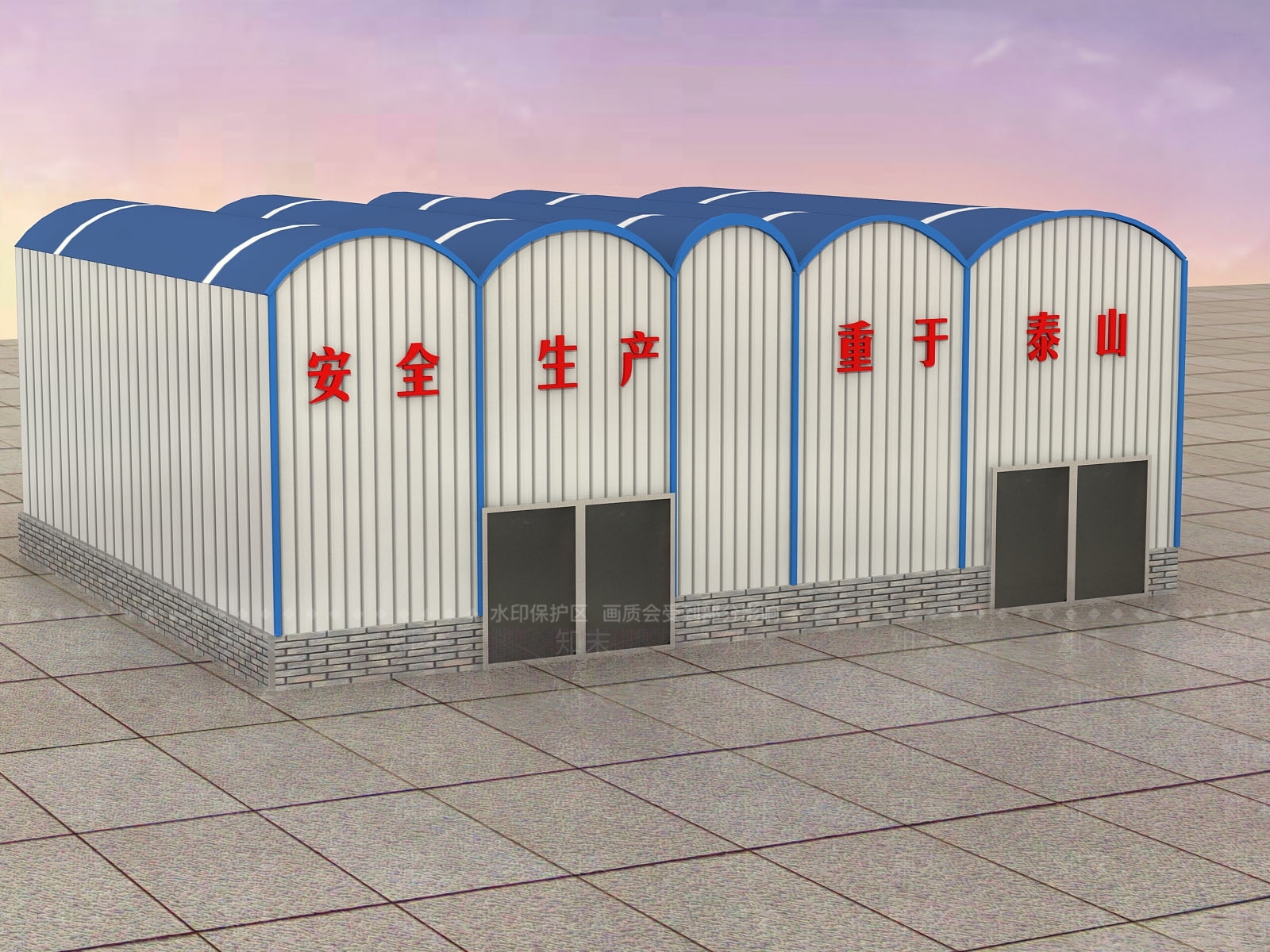 现代工业厂房3D模型下载【ID:1150068056】