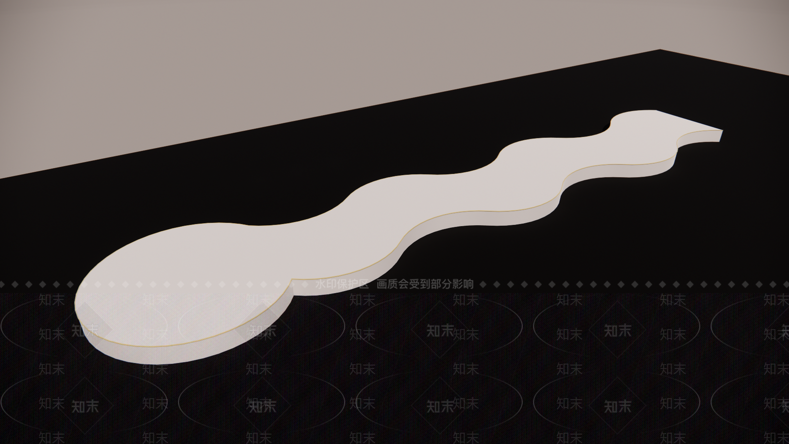 现代s形T台舞台SU模型下载【ID:1150068591】