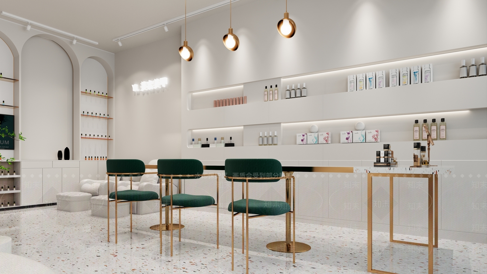 现代网红美甲店3D模型下载【ID:1150095042】