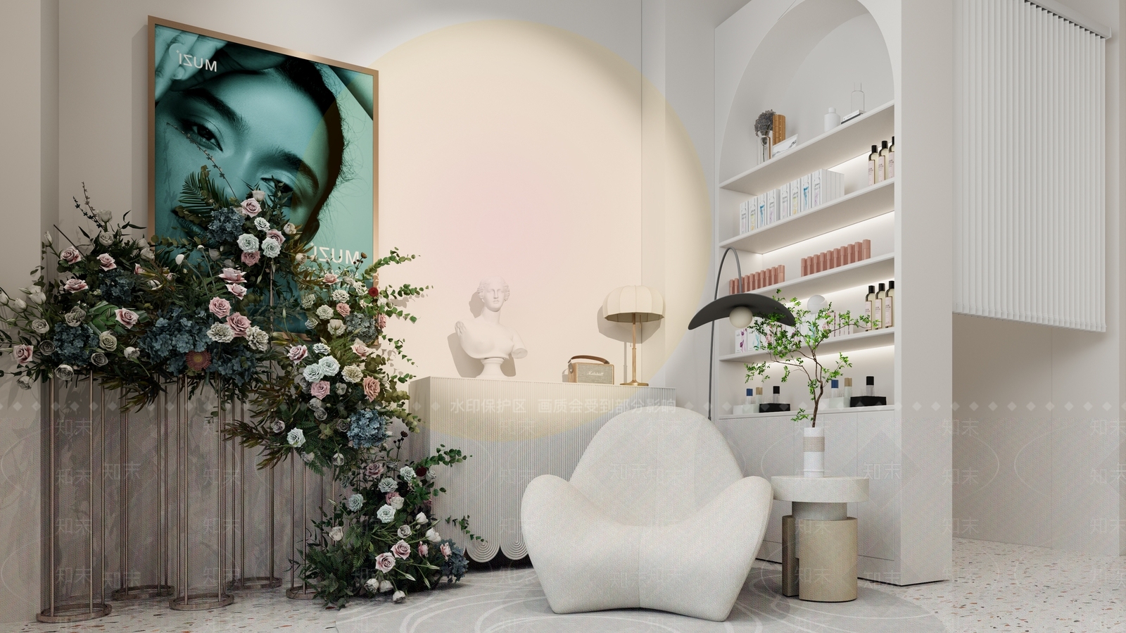 现代网红美甲店3D模型下载【ID:1150095042】