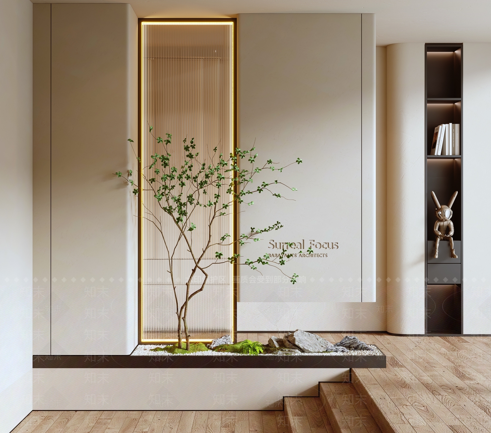 现代入户玄关隔断3D模型下载【ID:1150071979】