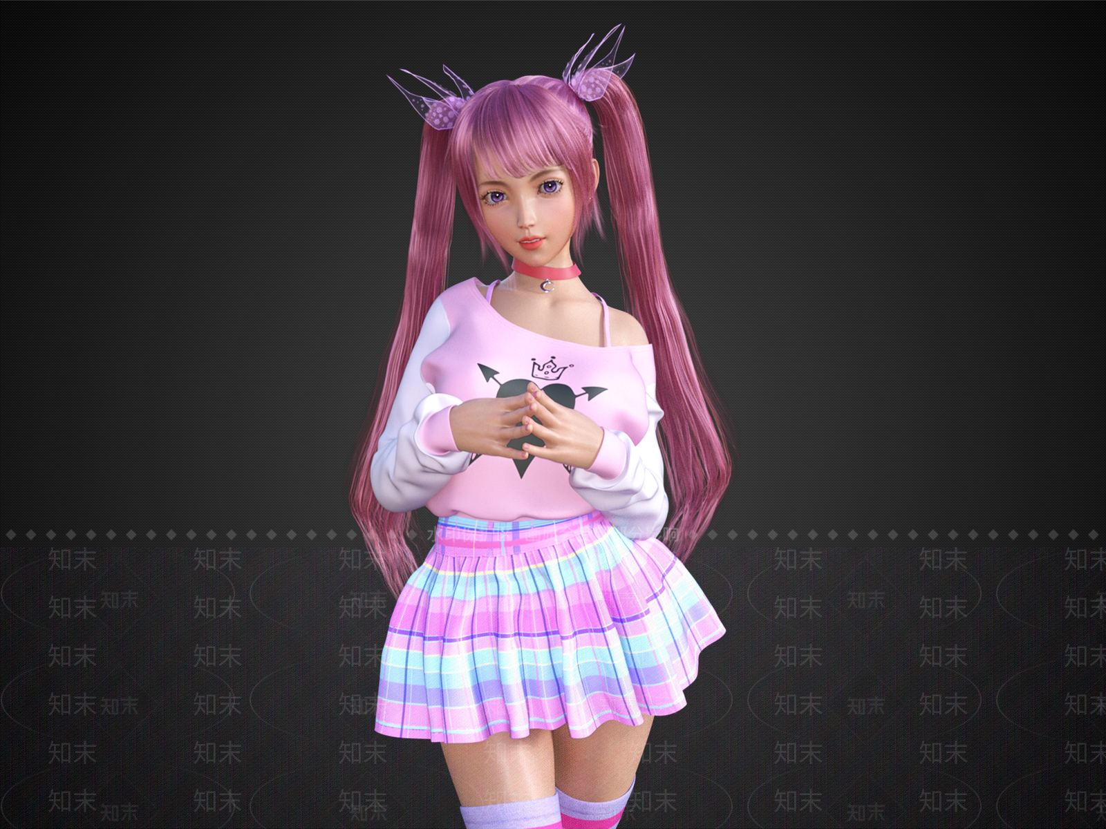 双马尾SU模型下载【ID:1150072185】