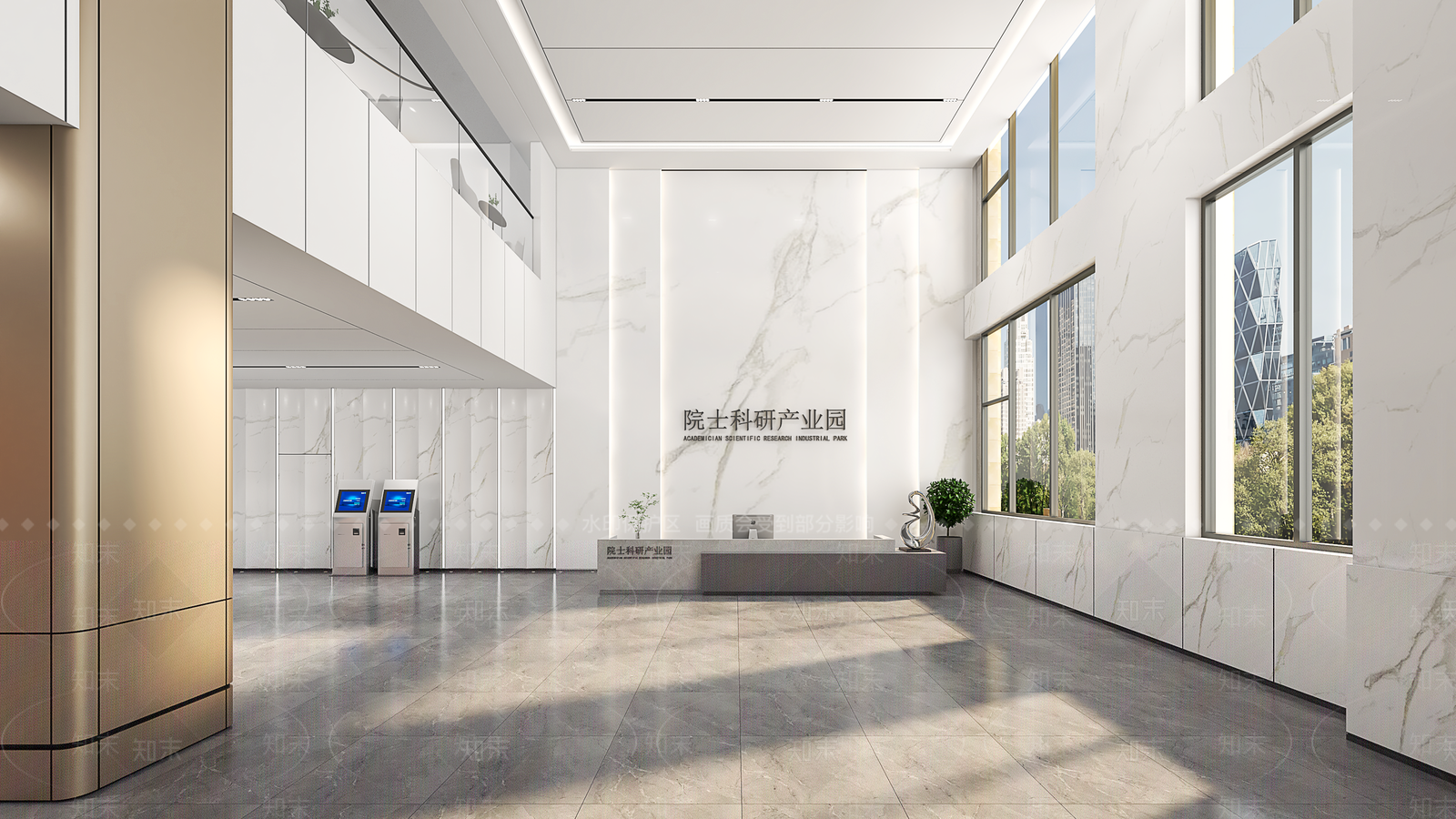 现代园区大厅SU模型下载【ID:1150073625】