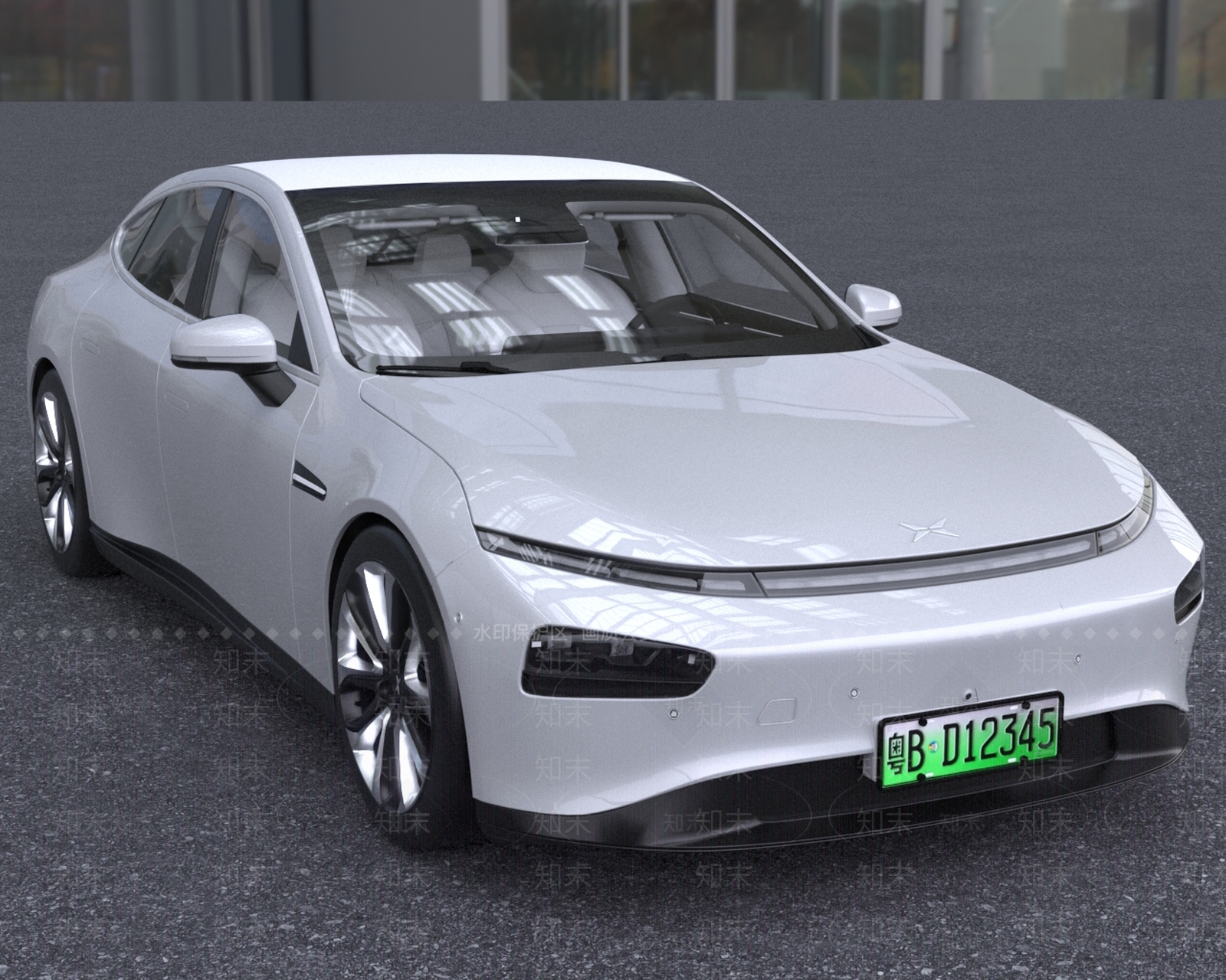 2023款小鹏P7新能源汽车3D模型下载【ID:1150076255】