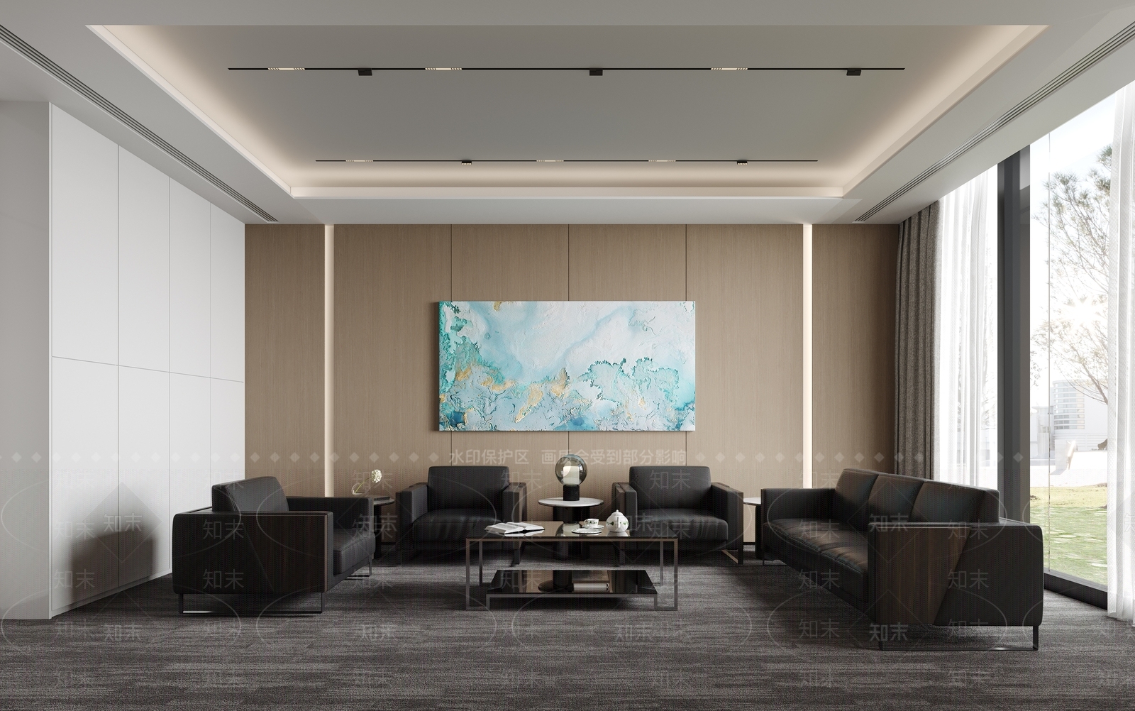 现代会客厅3D模型下载【ID:1150077622】