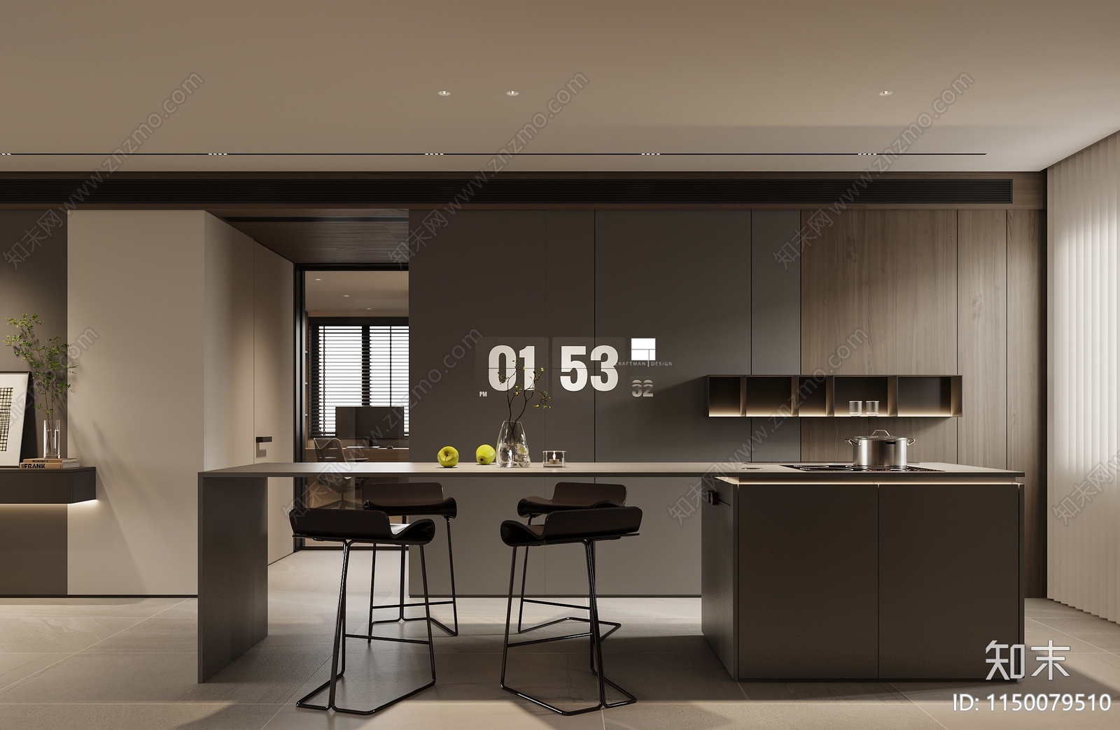 平层室内cad施工图下载【ID:1150079510】