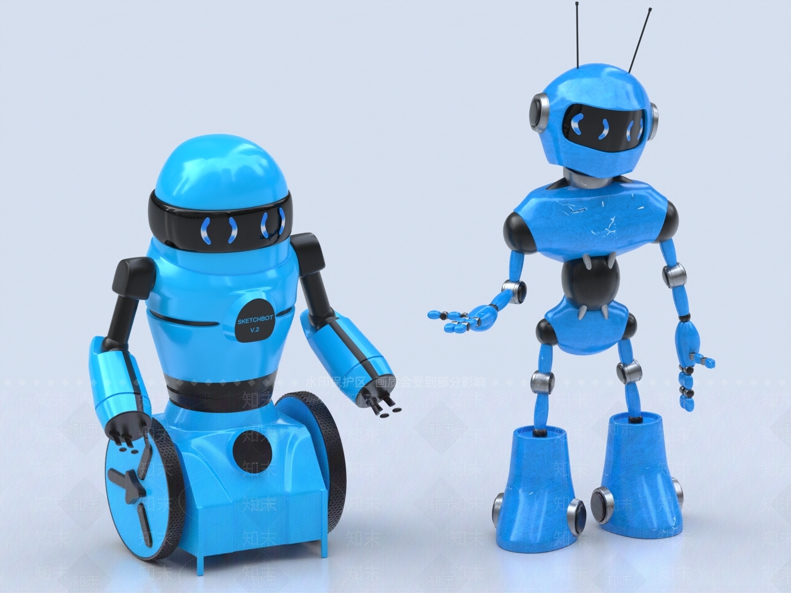 现代智能机器人3D模型下载【ID:1150083478】
